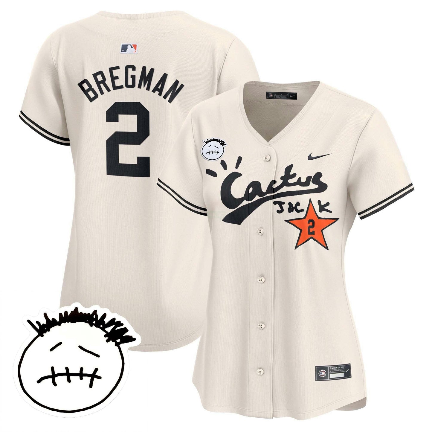 Camisa MLB Women’s Houston Cactus Jack Patch Vapor Premier Limited Jersey V4 – Stitched