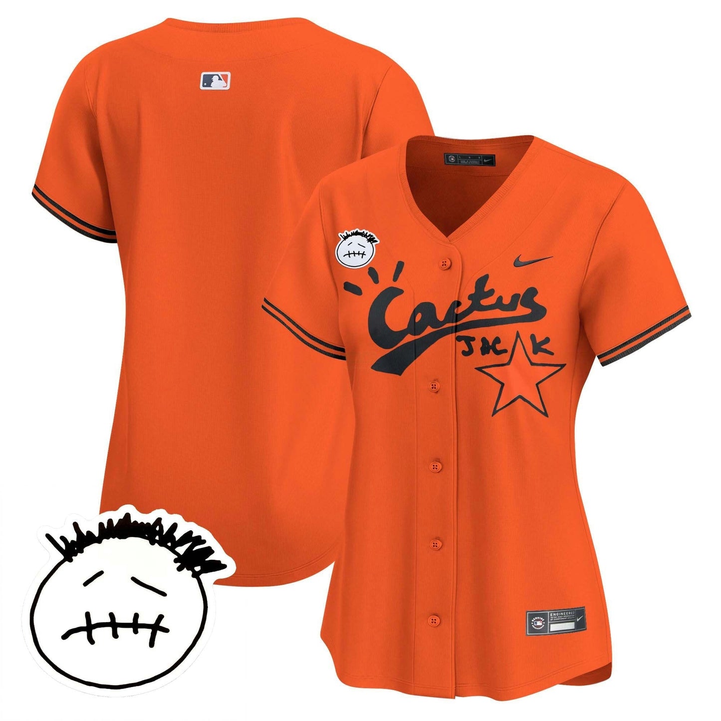 Camisa MLB Women’s Houston Cactus Jack Patch Vapor Premier Limited Jersey V4 – Stitched