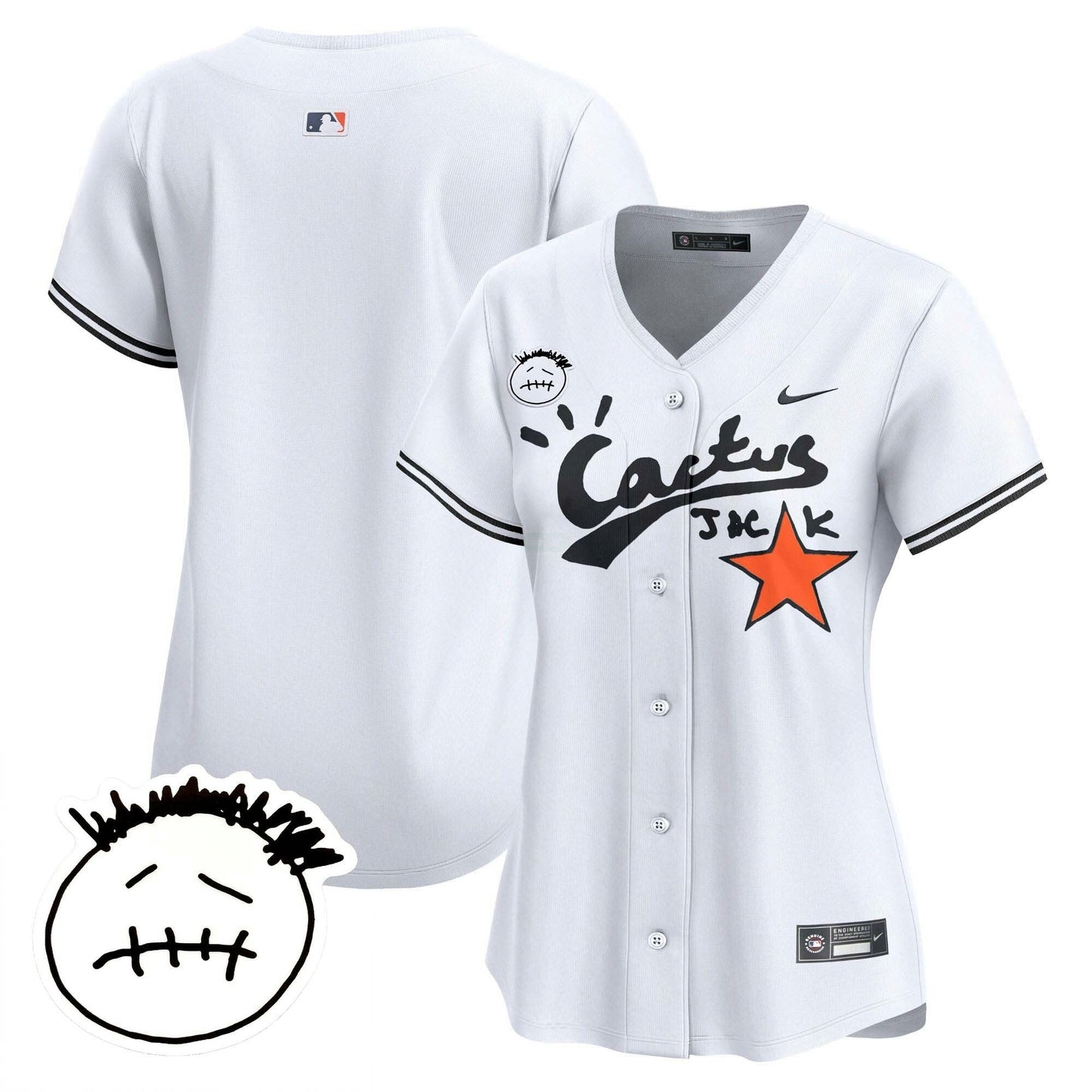 Camisa MLB Women’s Houston Cactus Jack Patch Vapor Premier Limited Jersey V4 – Stitched