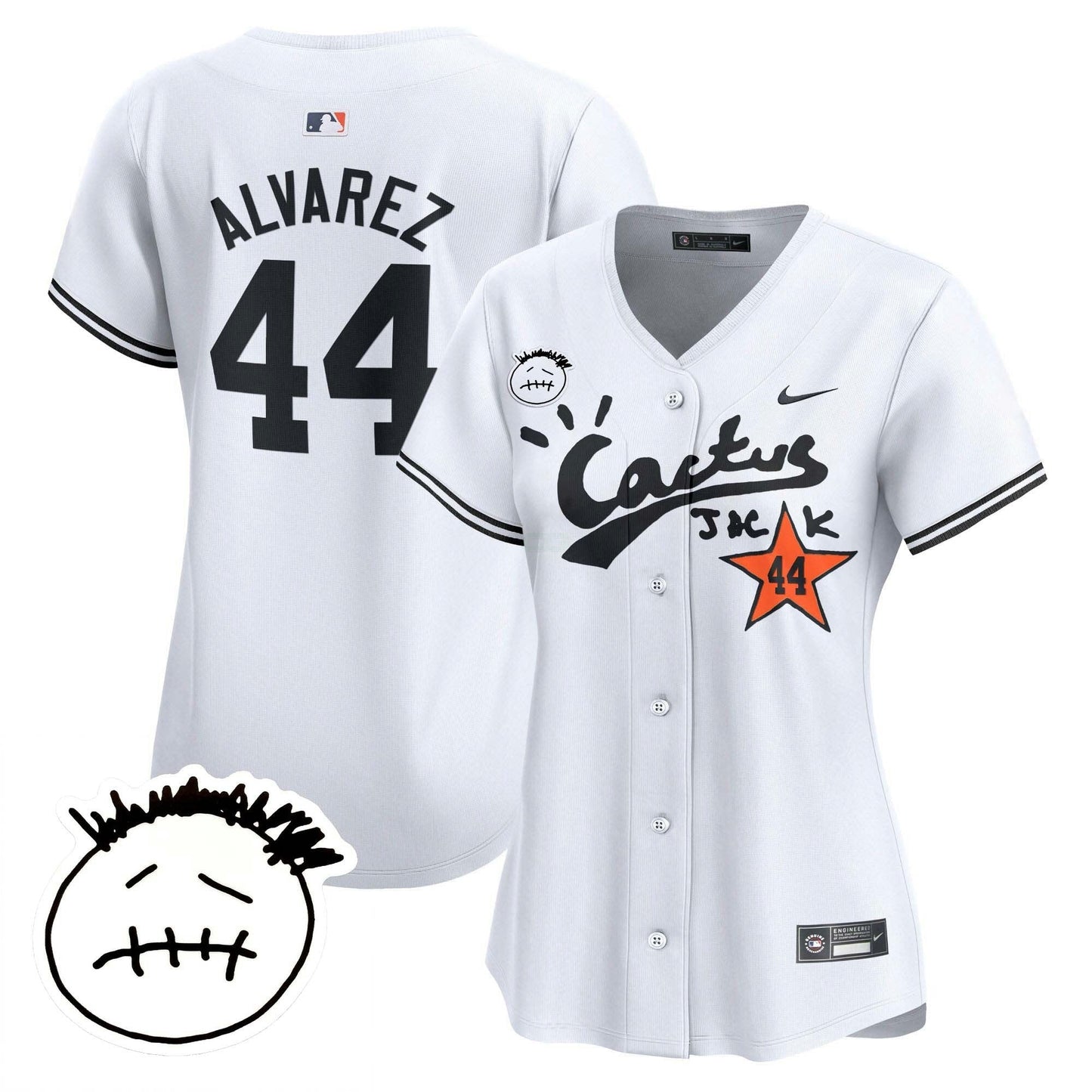 Camisa MLB Women’s Houston Cactus Jack Patch Vapor Premier Limited Jersey V4 – Stitched