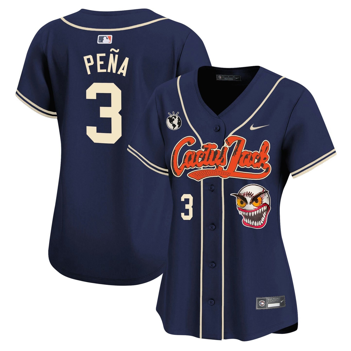 Camisa MLB Women’s Houston Cactus Jack Vapor Premier Limited Jersey – Stitched