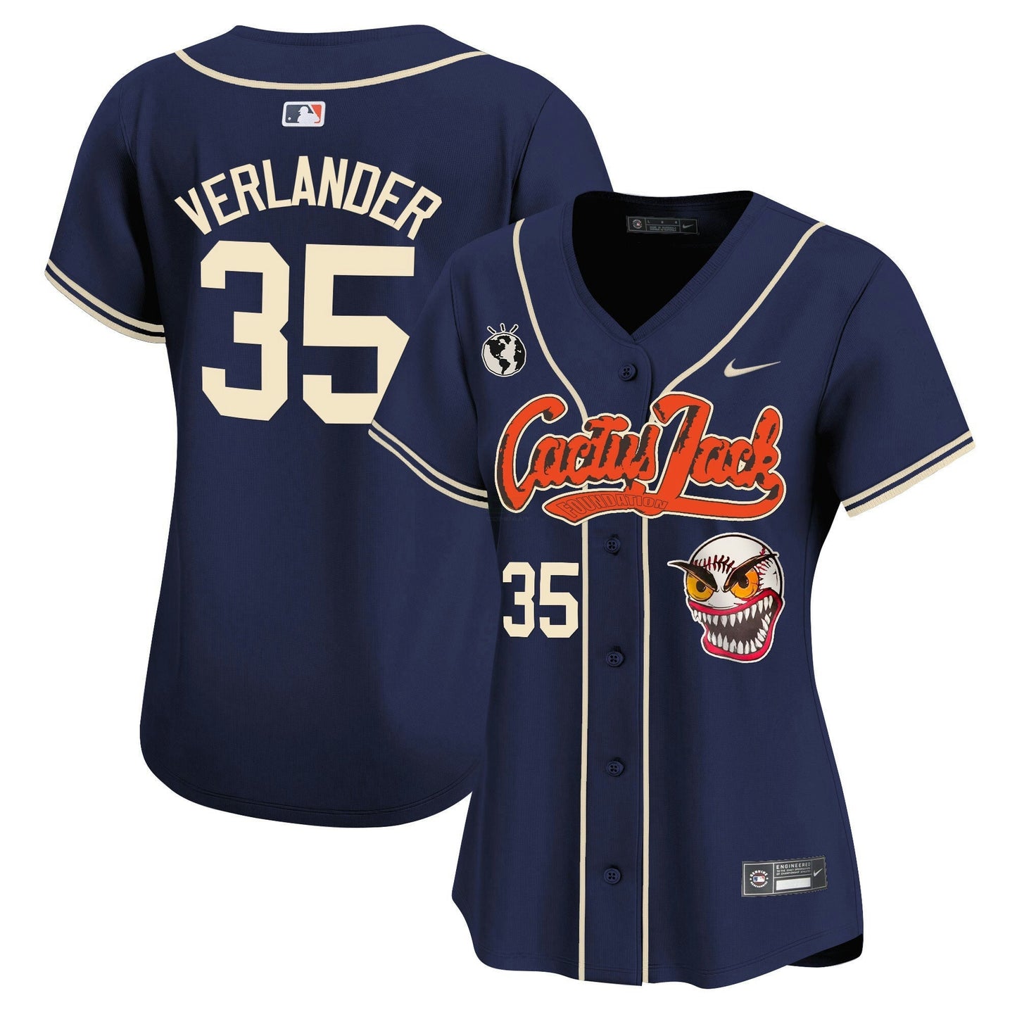 Camisa MLB Women’s Houston Cactus Jack Vapor Premier Limited Jersey – Stitched