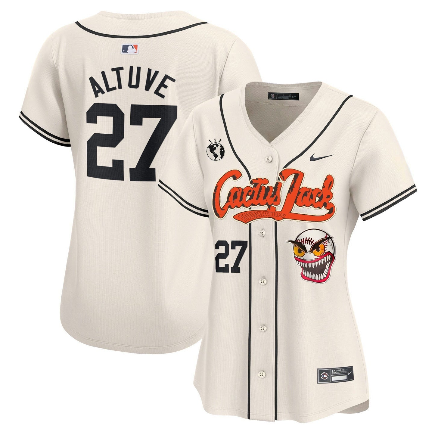 Camisa MLB Women’s Houston Cactus Jack Vapor Premier Limited Jersey – Stitched