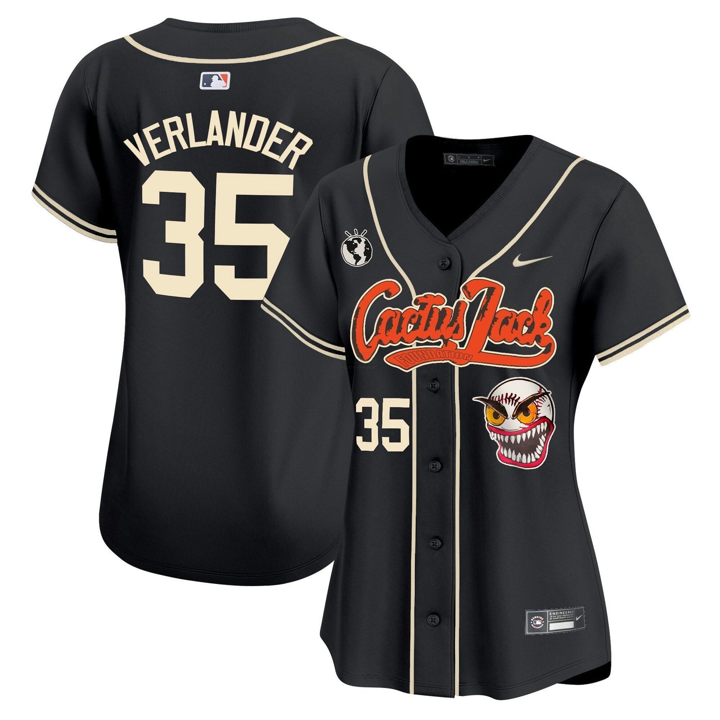 Camisa MLB Women’s Houston Cactus Jack Vapor Premier Limited Jersey – Stitched