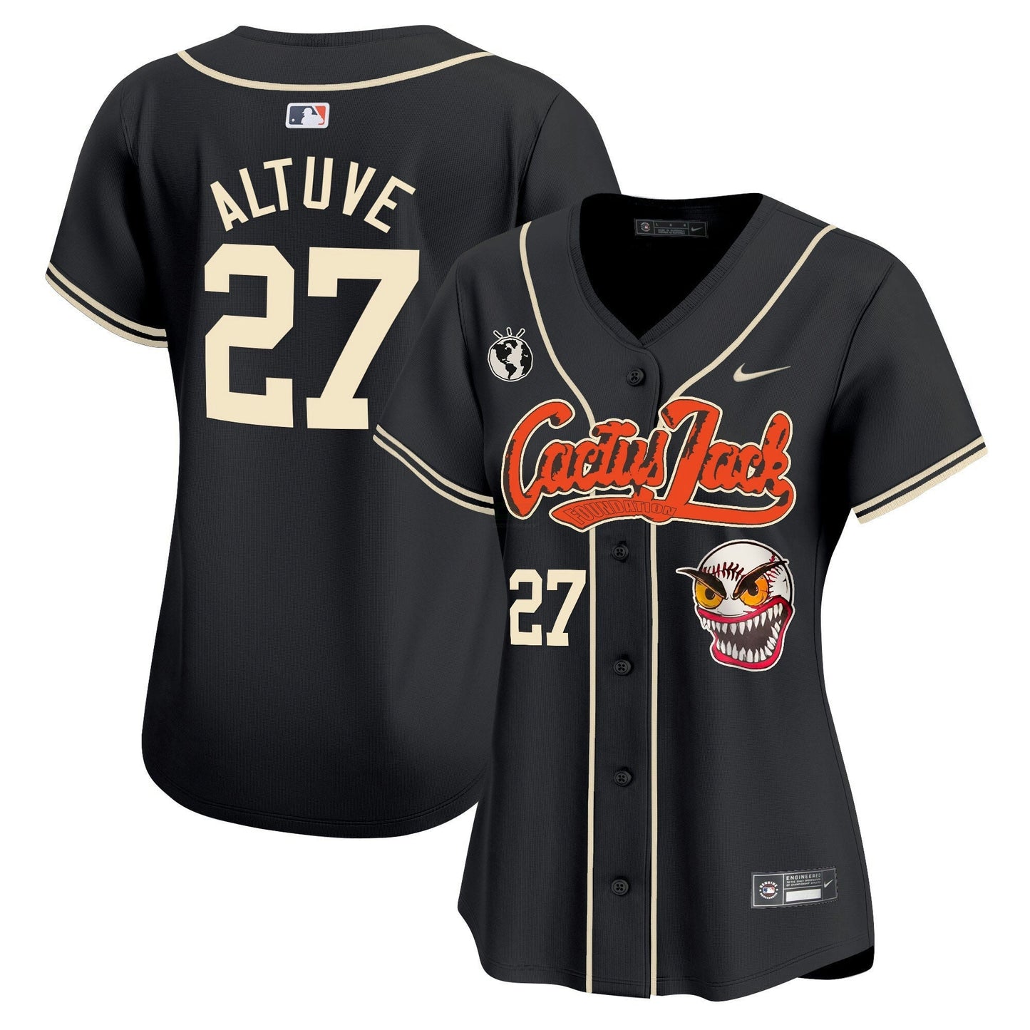Camisa MLB Women’s Houston Cactus Jack Vapor Premier Limited Jersey – Stitched