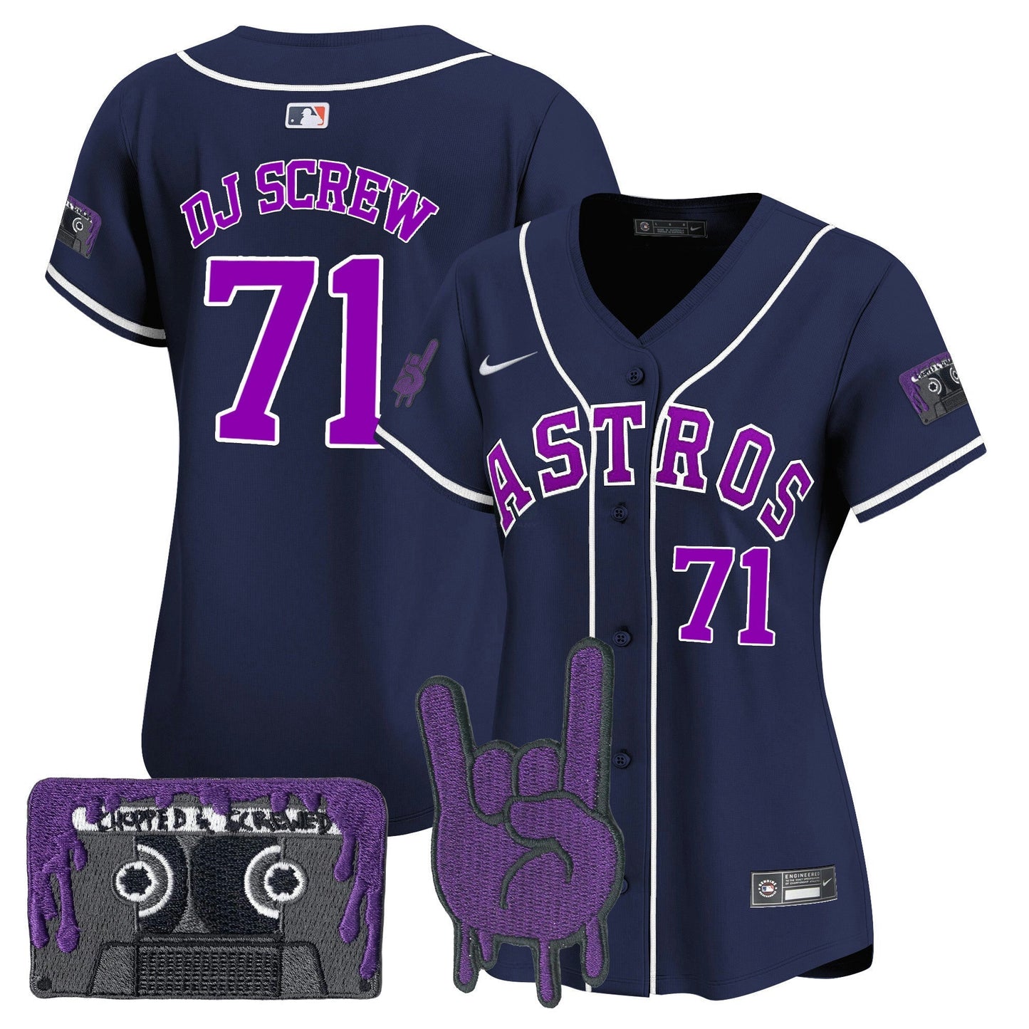 Camisa MLB Women’s Houston DJ Screw Patch Vapor Premier Limited Jersey
