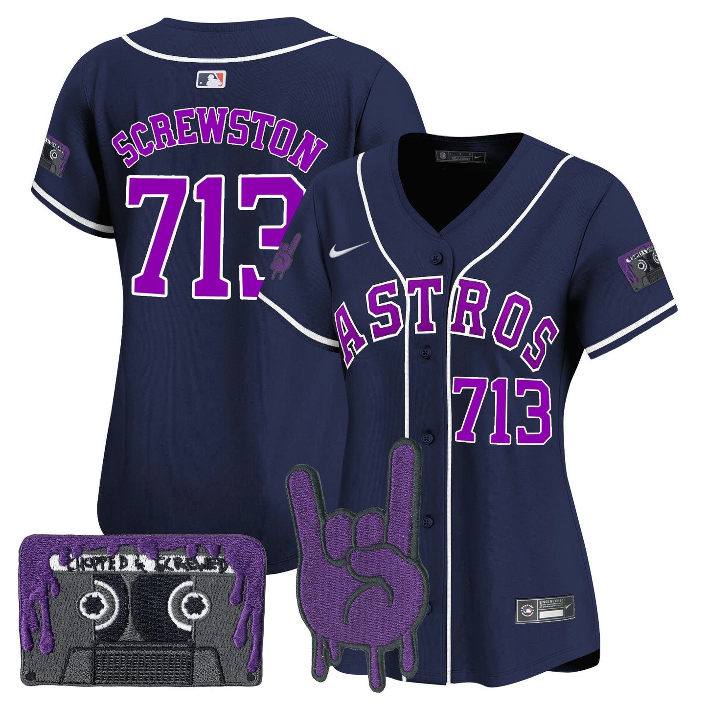 Camisa MLB Women’s Houston DJ Screw Patch Vapor Premier Limited Jersey