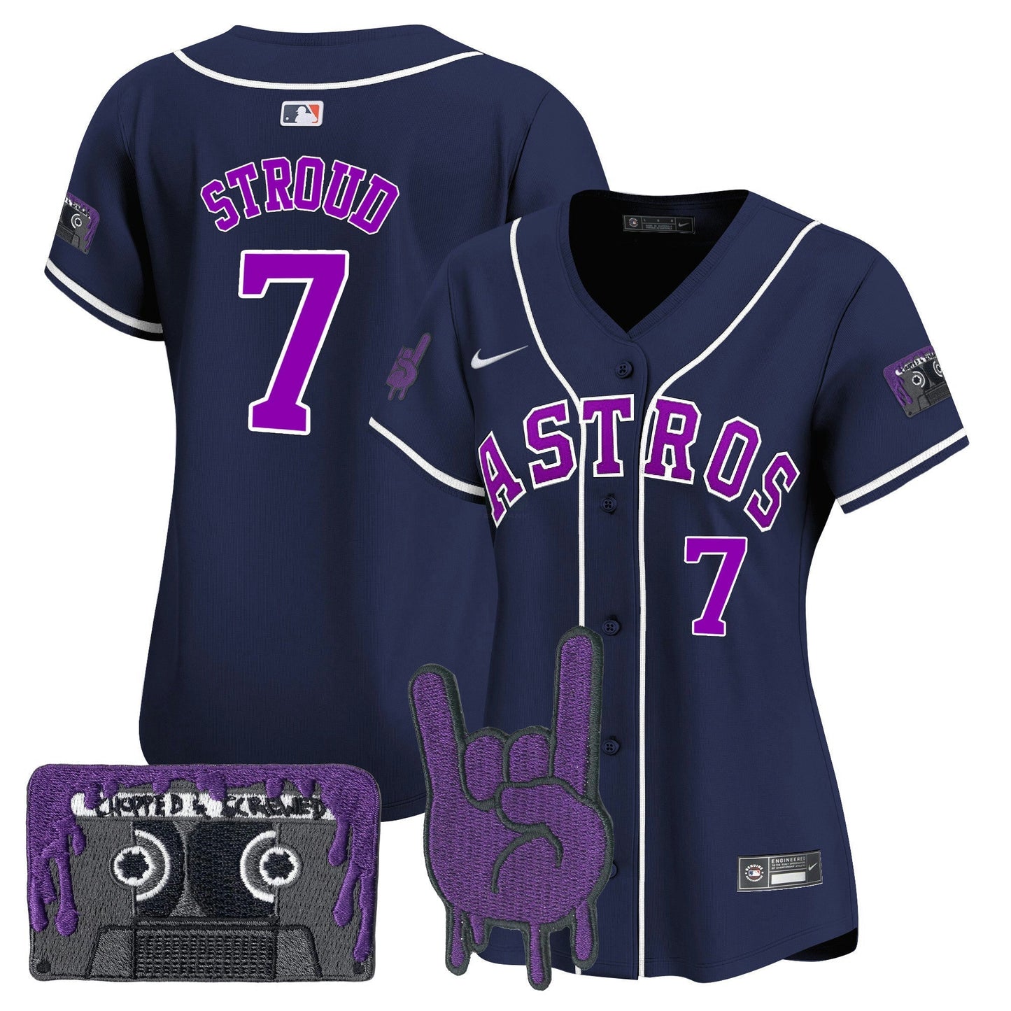 Camisa MLB Women’s Houston DJ Screw Patch Vapor Premier Limited Jersey
