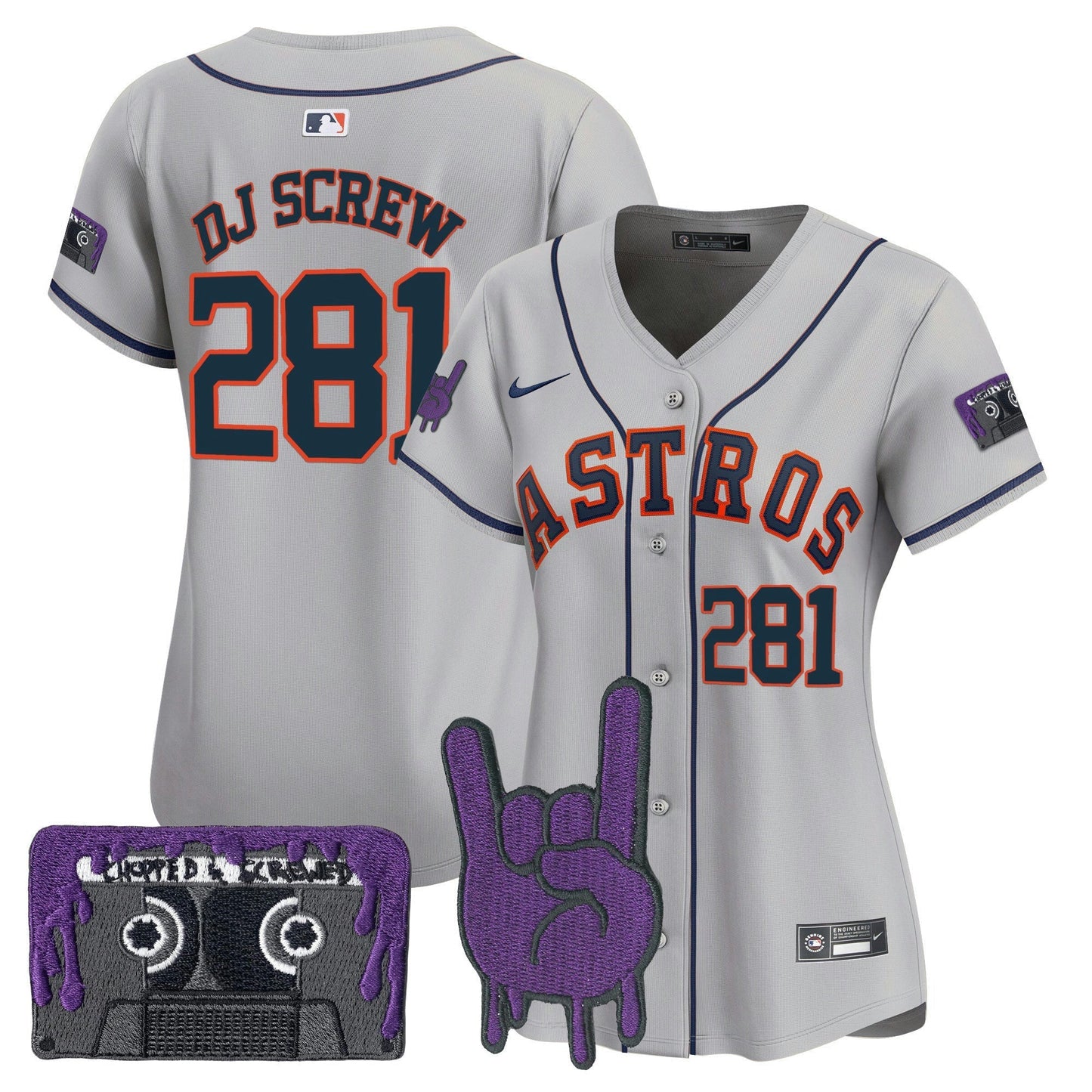 Camisa MLB Women’s Houston DJ Screw Patch Vapor Premier Limited Jersey