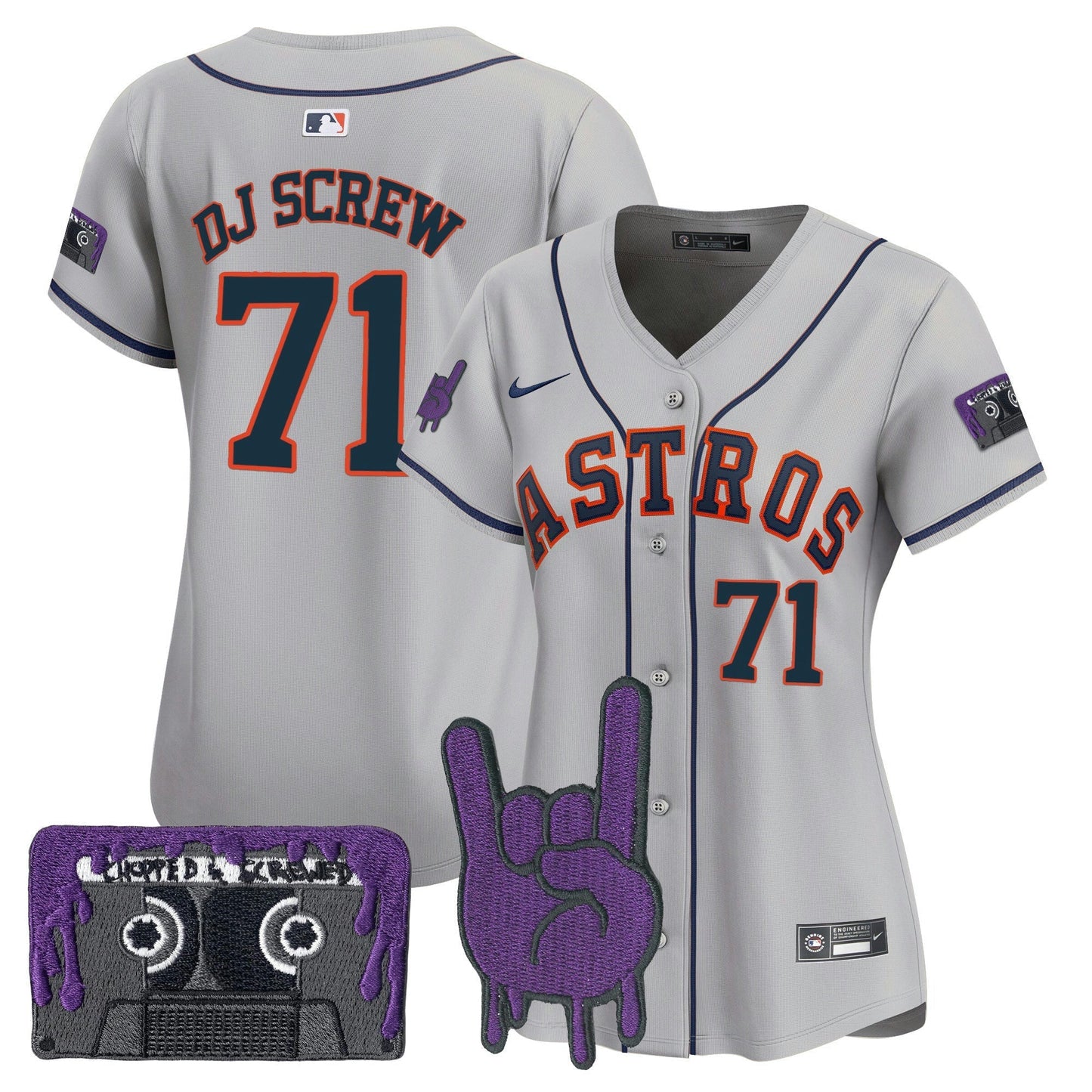 Camisa MLB Women’s Houston DJ Screw Patch Vapor Premier Limited Jersey