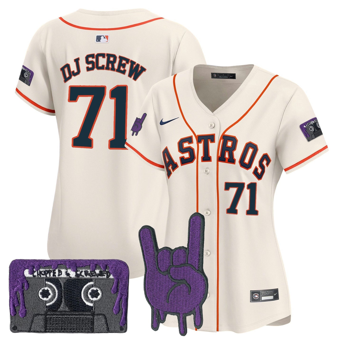 Camisa MLB Women’s Houston DJ Screw Patch Vapor Premier Limited Jersey