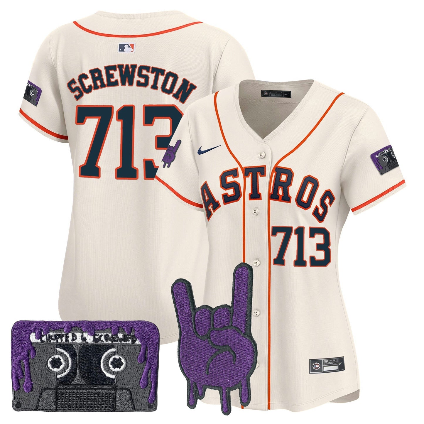 Camisa MLB Women’s Houston DJ Screw Patch Vapor Premier Limited Jersey