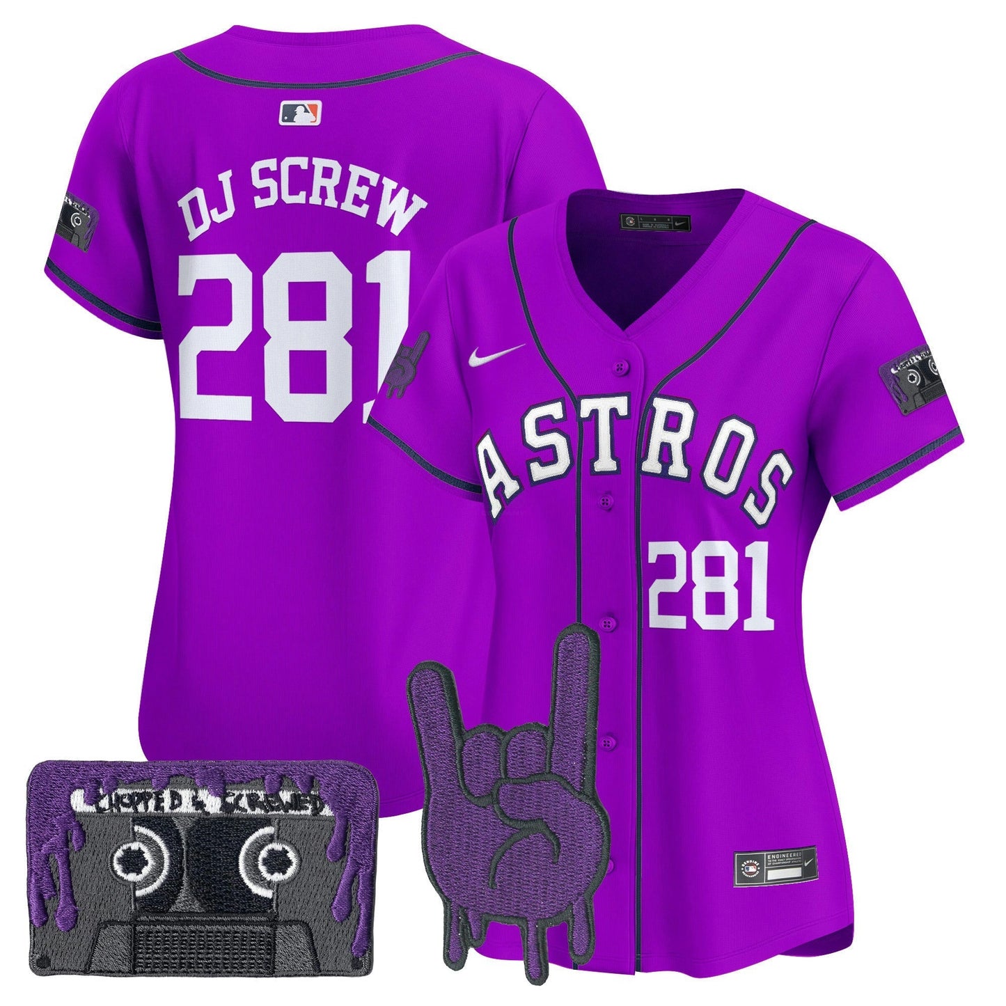 Camisa MLB Women’s Houston DJ Screw Patch Vapor Premier Limited Jersey