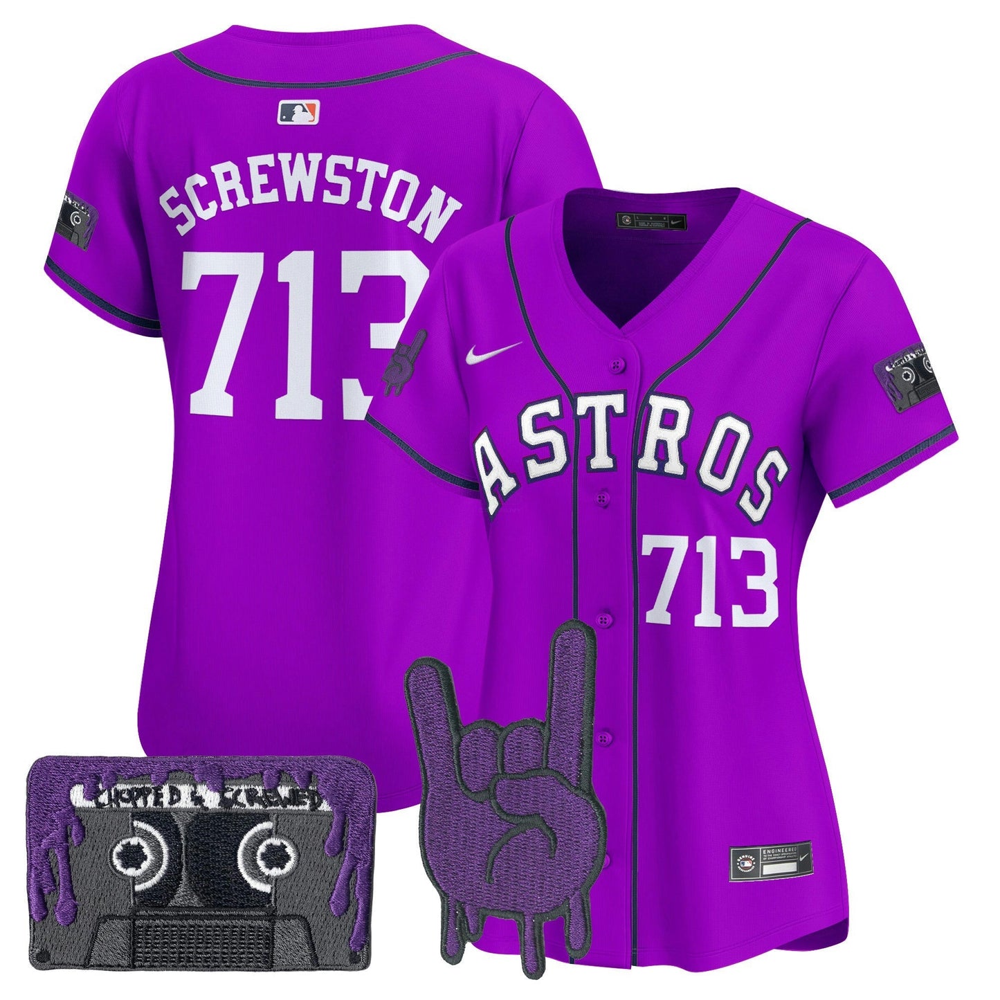 Camisa MLB Women’s Houston DJ Screw Patch Vapor Premier Limited Jersey