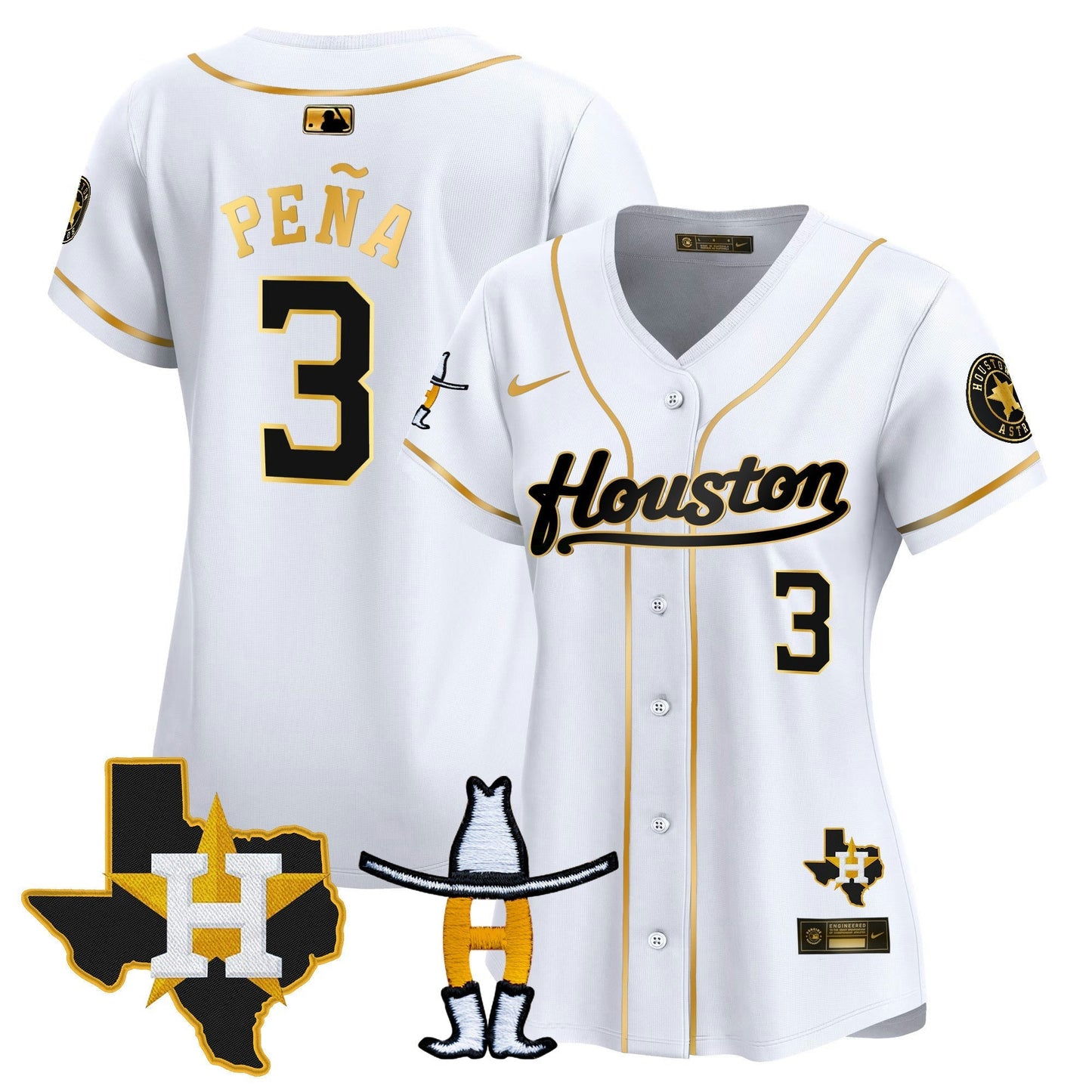 Camisa MLB Women’s Houston Houston Rodeo Patch Vapor Premier Limited Jersey