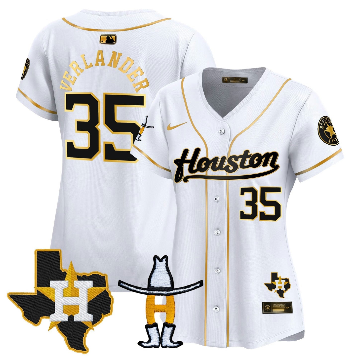 Camisa MLB Women’s Houston Houston Rodeo Patch Vapor Premier Limited Jersey