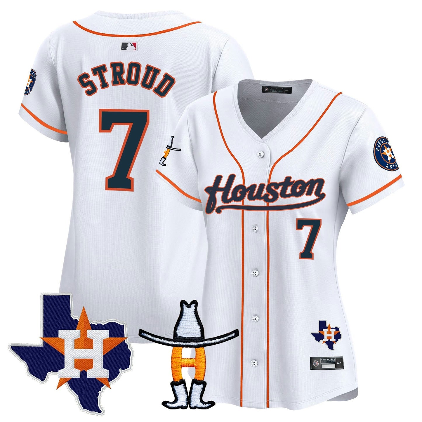 Camisa MLB Women’s Houston Houston Rodeo Patch Vapor Premier Limited Jersey