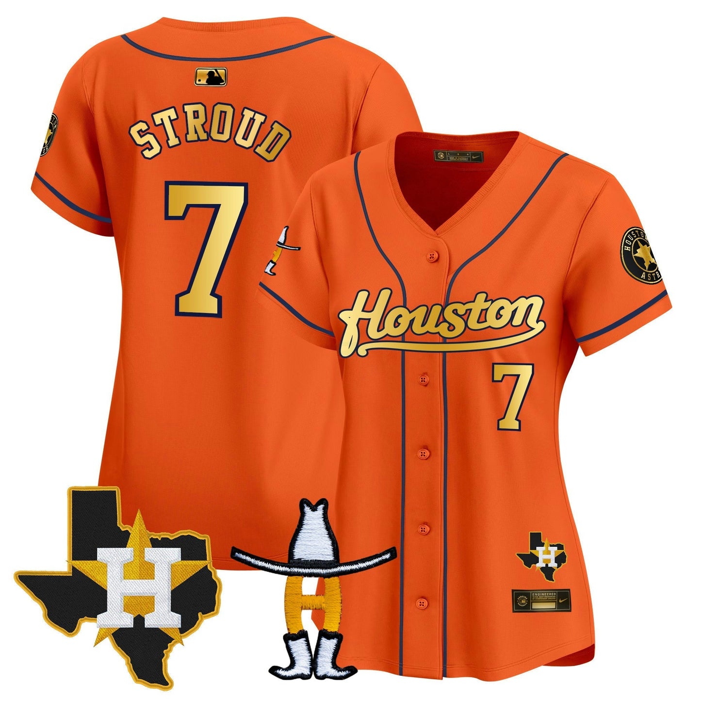 Camisa MLB Women’s Houston Houston Rodeo Patch Vapor Premier Limited Jersey