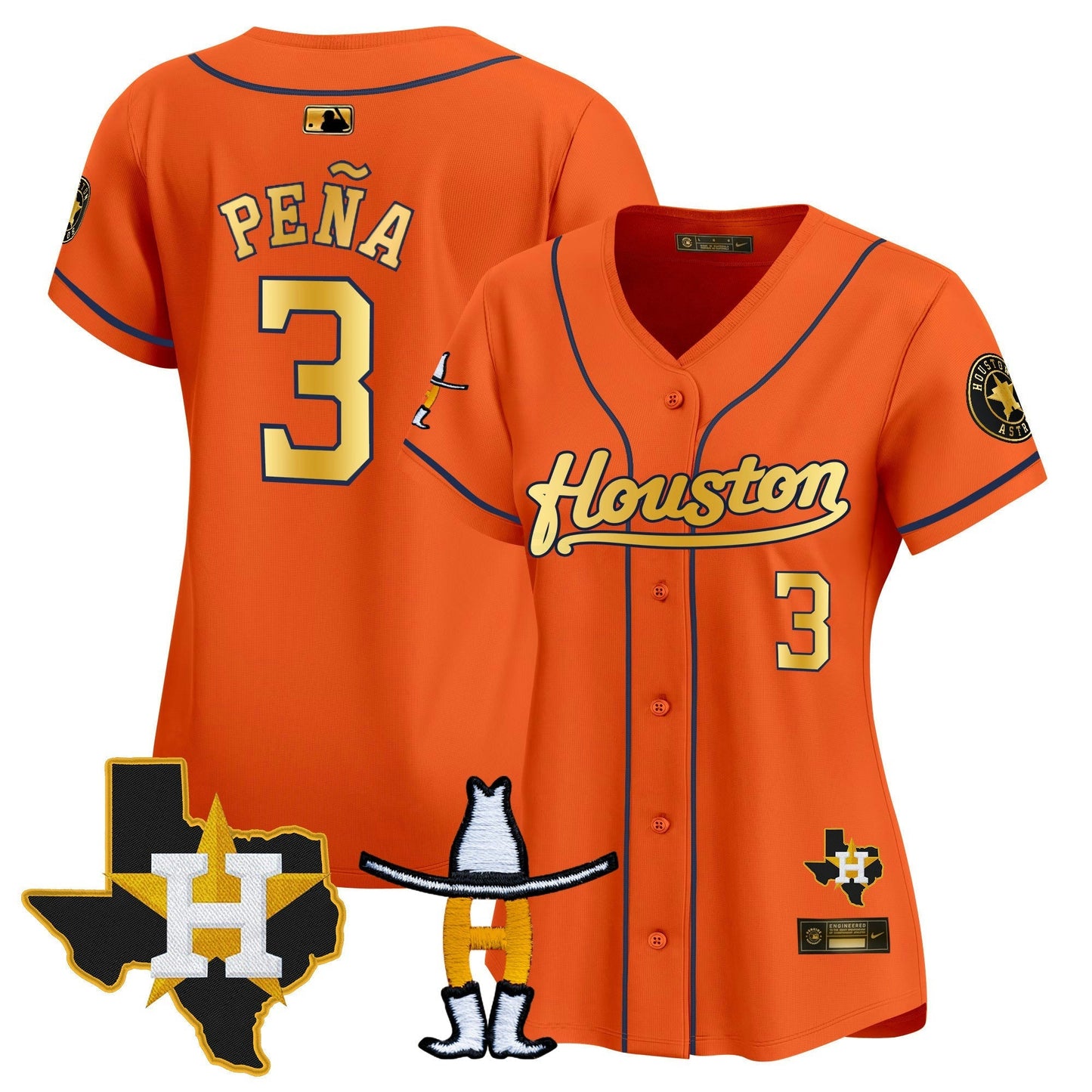 Camisa MLB Women’s Houston Houston Rodeo Patch Vapor Premier Limited Jersey