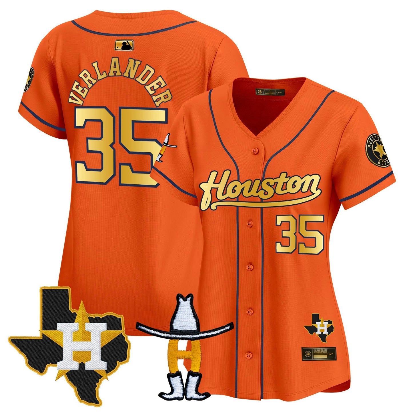 Camisa MLB Women’s Houston Houston Rodeo Patch Vapor Premier Limited Jersey