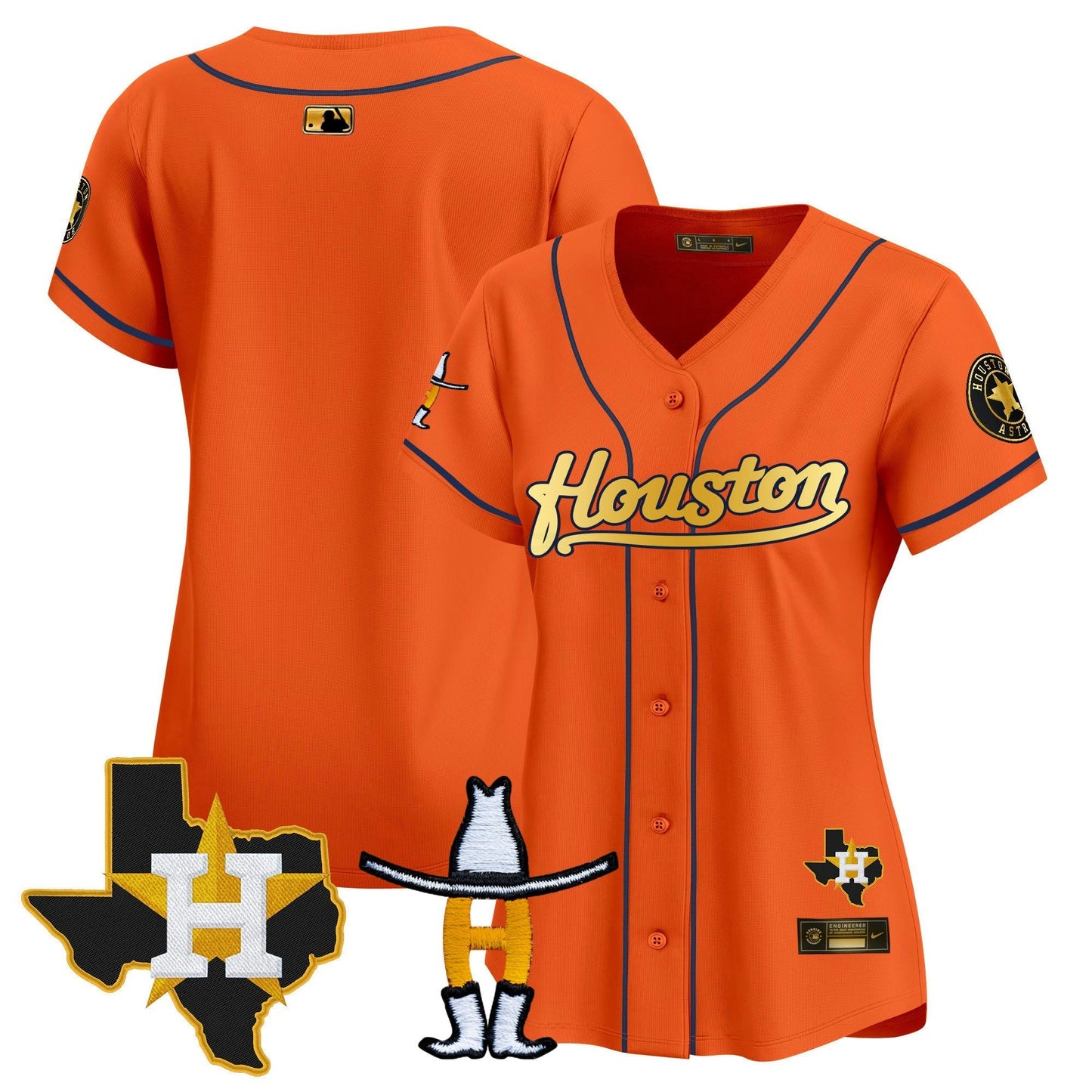 Camisa MLB Women’s Houston Houston Rodeo Patch Vapor Premier Limited Jersey