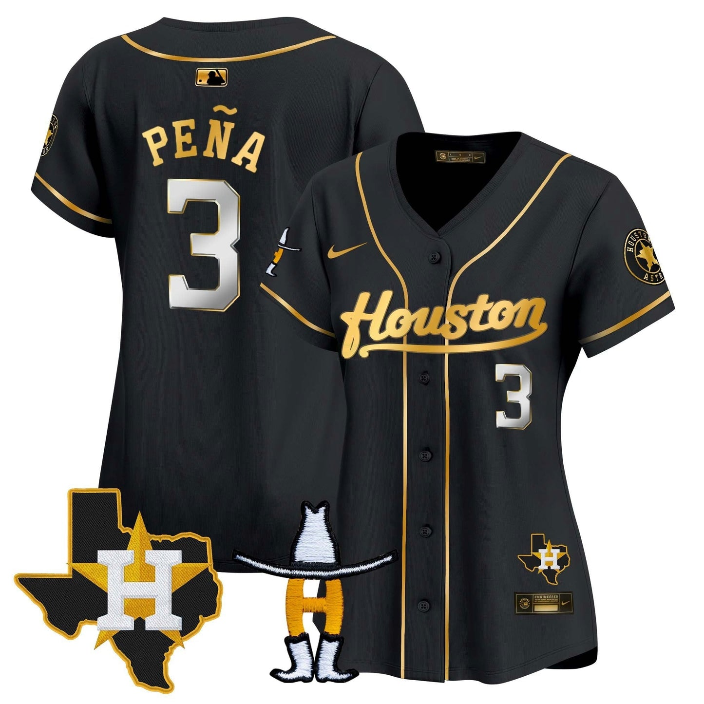 Camisa MLB Women’s Houston Houston Rodeo Patch Vapor Premier Limited Jersey