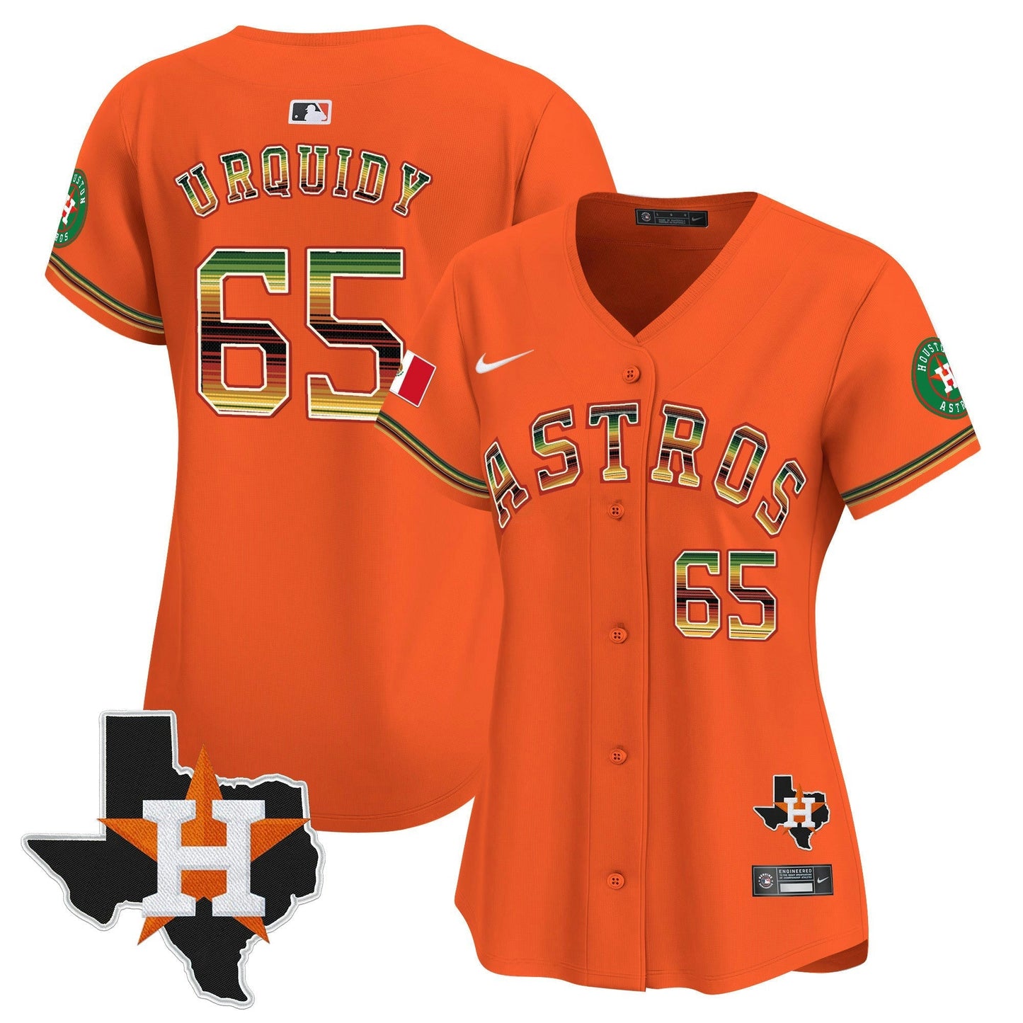 Camisa MLB Women’s Houston Mexico Traditional Style Vapor Premier Limited Jersey