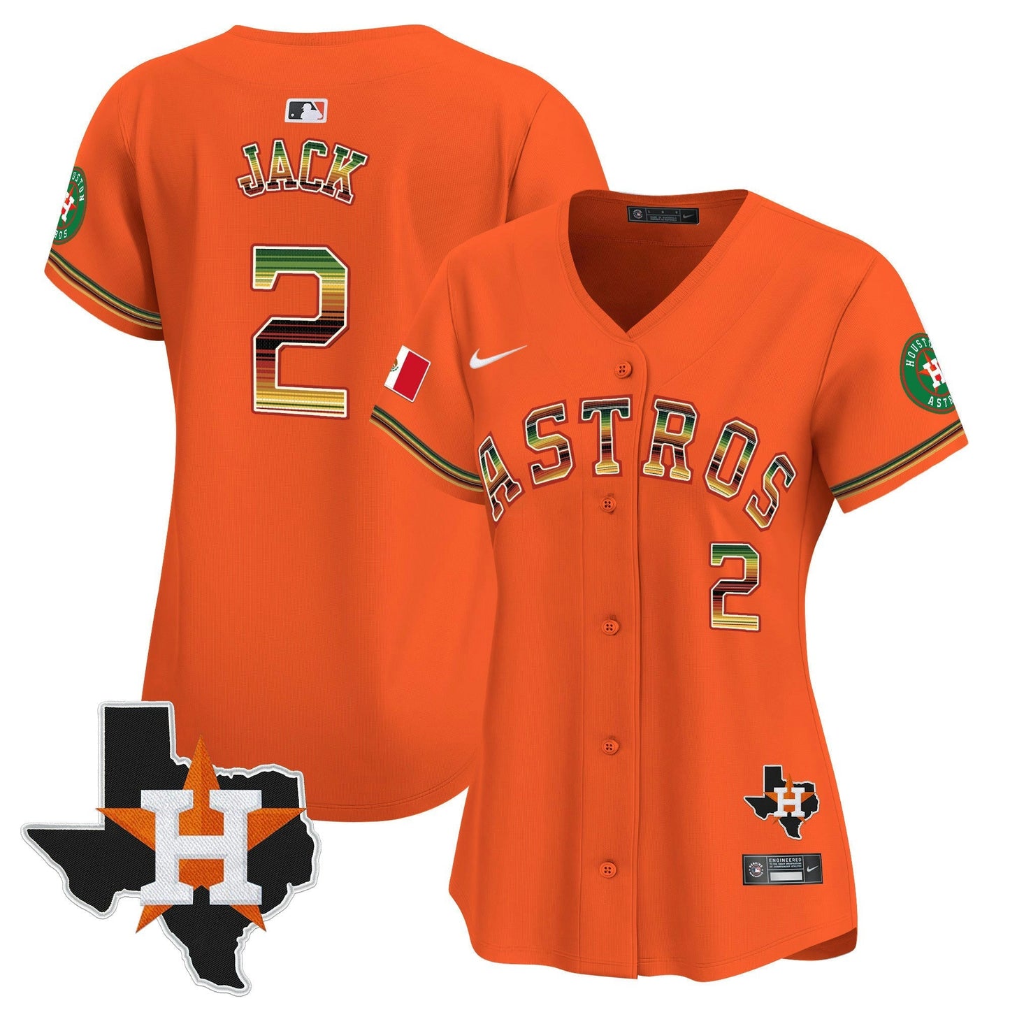 Camisa MLB Women’s Houston Mexico Traditional Style Vapor Premier Limited Jersey