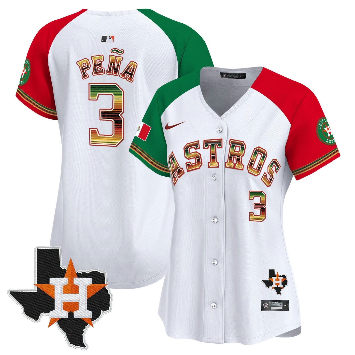 Camisa MLB Women’s Houston Mexico Traditional Style Vapor Premier Limited Jersey