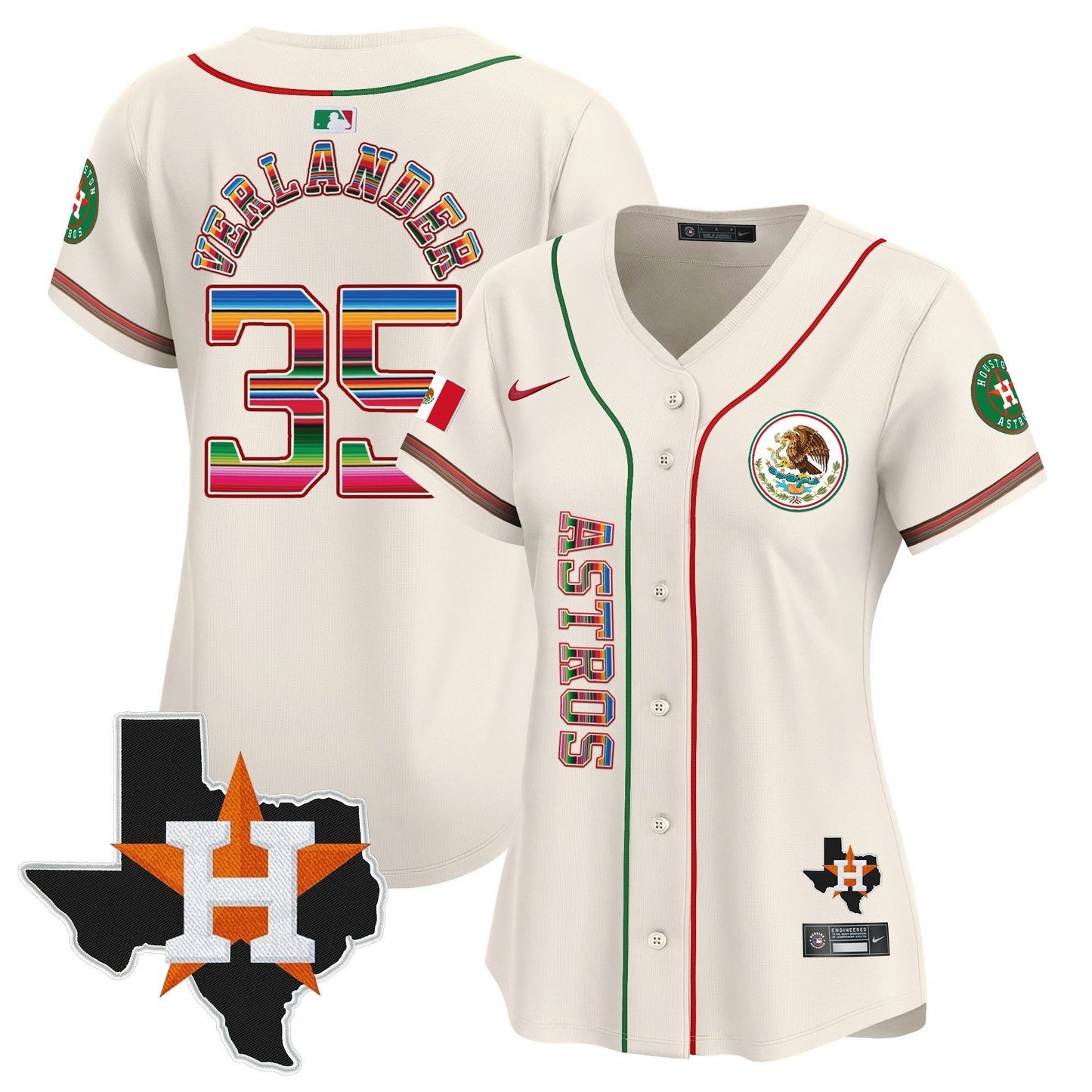 Camisa MLB Women’s Houston Mexico Vapor Premier Limited Jersey V4
