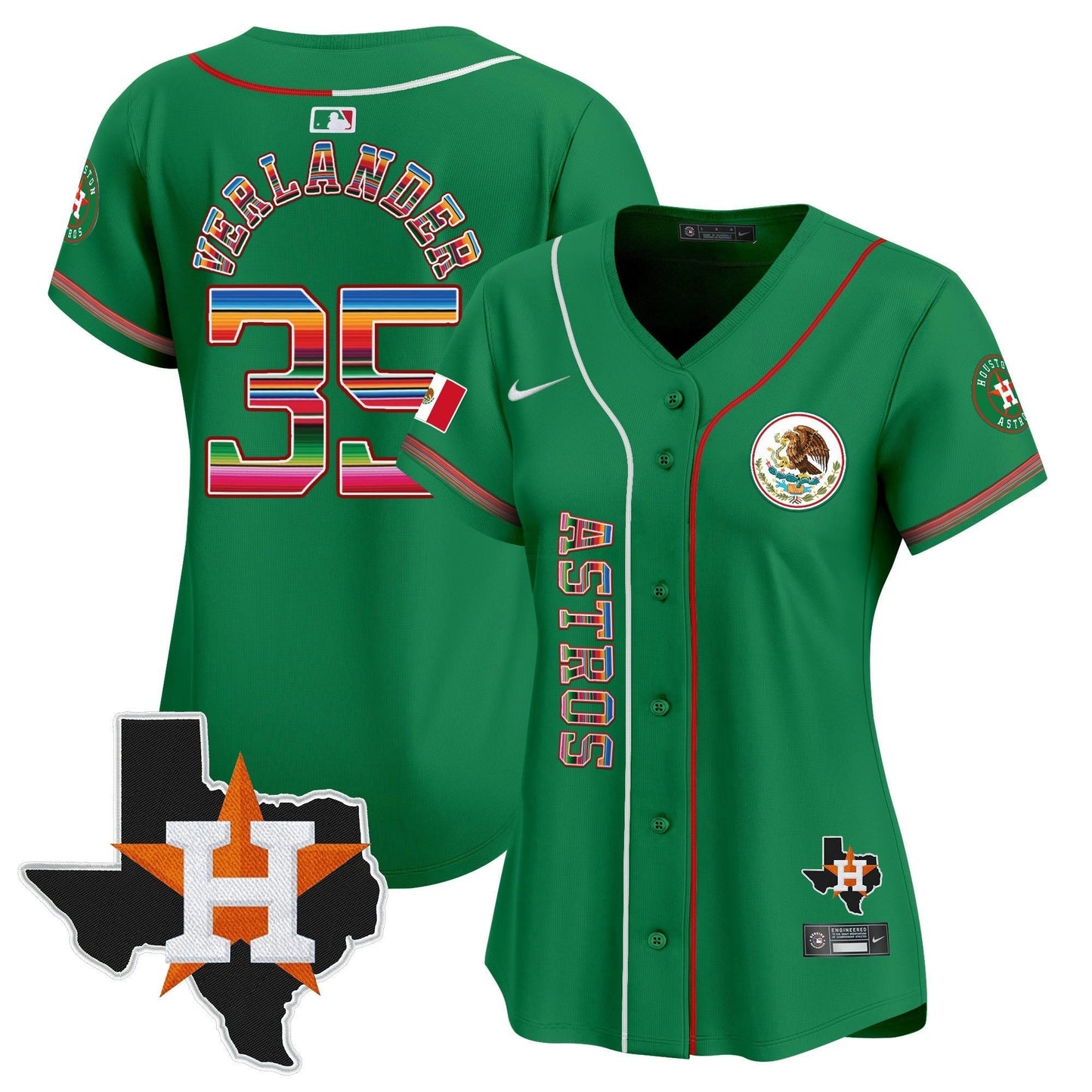 Camisa MLB Women’s Houston Mexico Vapor Premier Limited Jersey V4