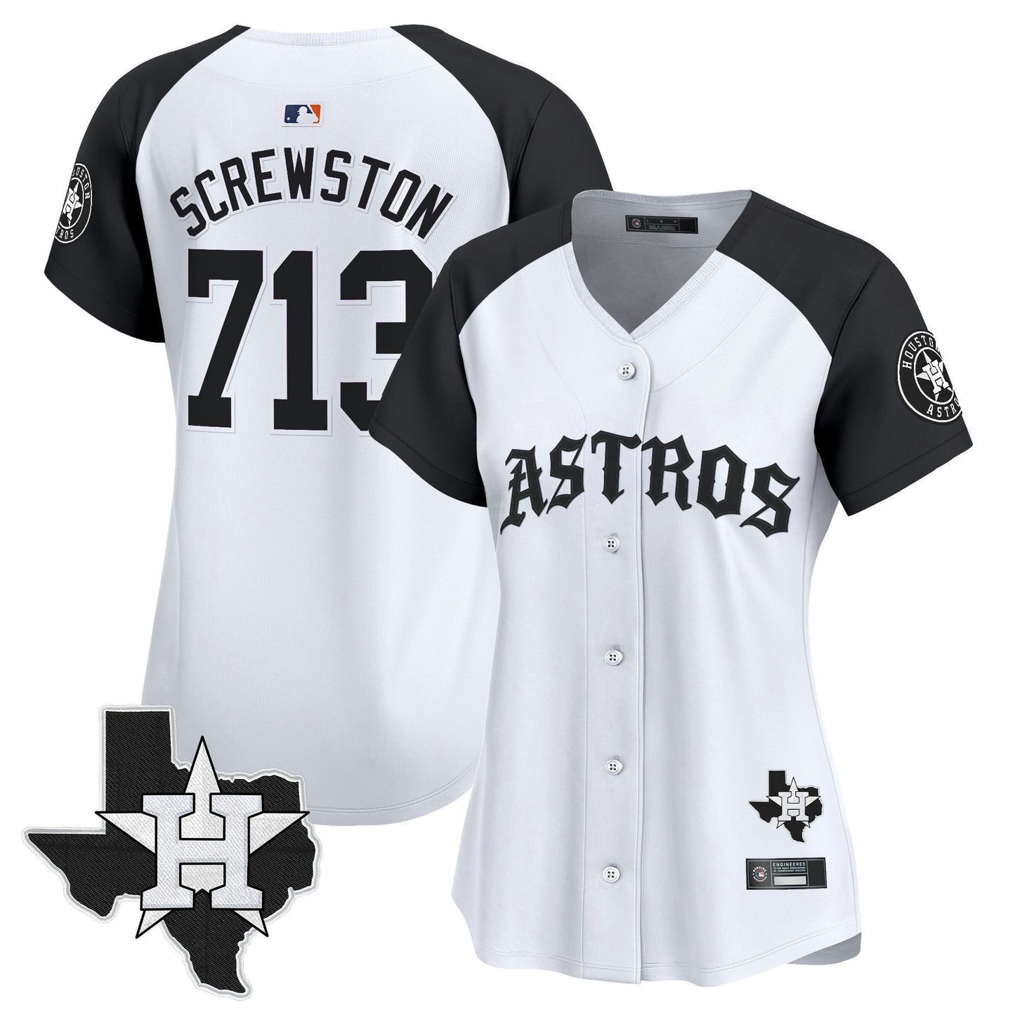 Camisa MLB Women’s Houston ‘Old English Edition’ Vapor Premier Limited Jersey