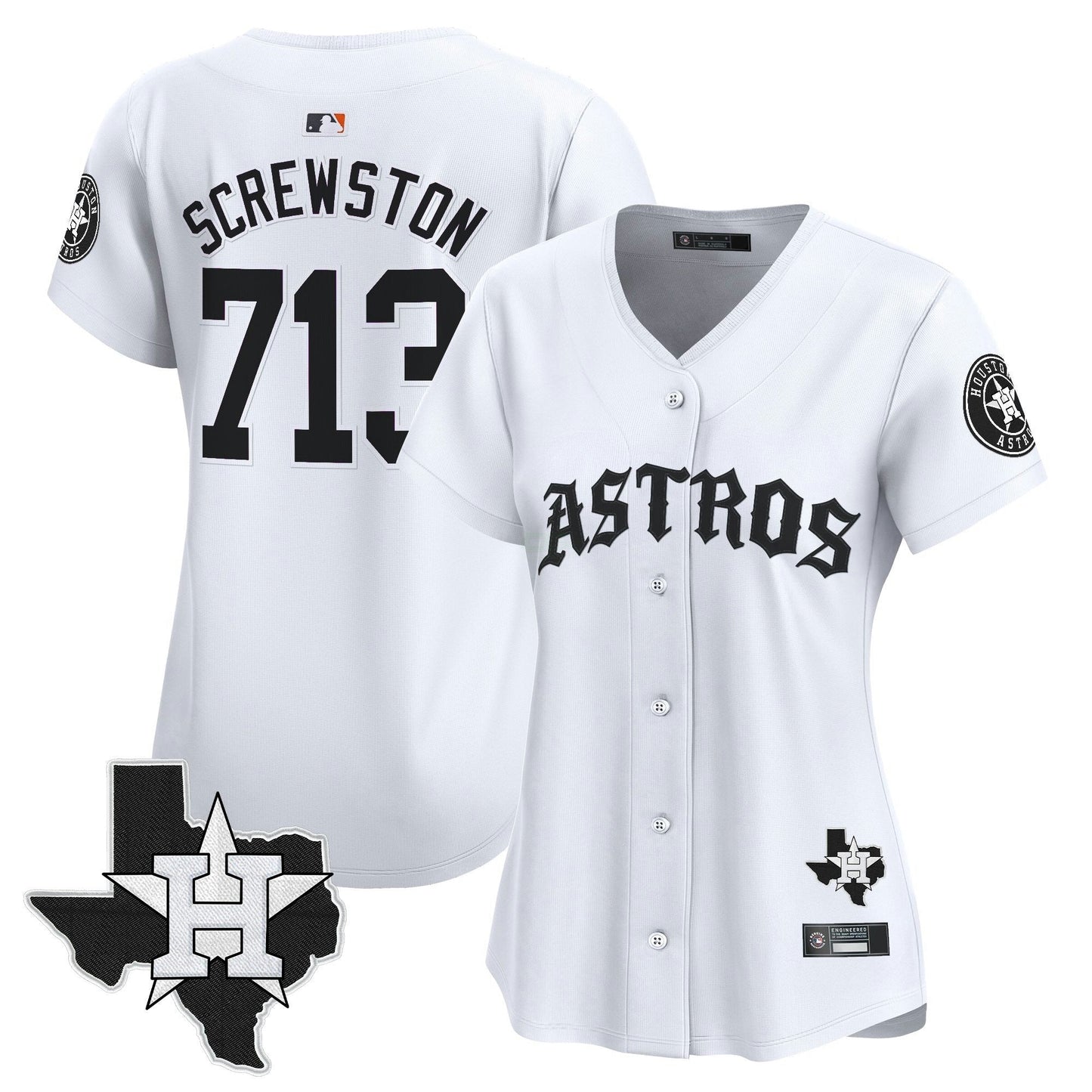 Camisa MLB Women’s Houston ‘Old English Edition’ Vapor Premier Limited Jersey