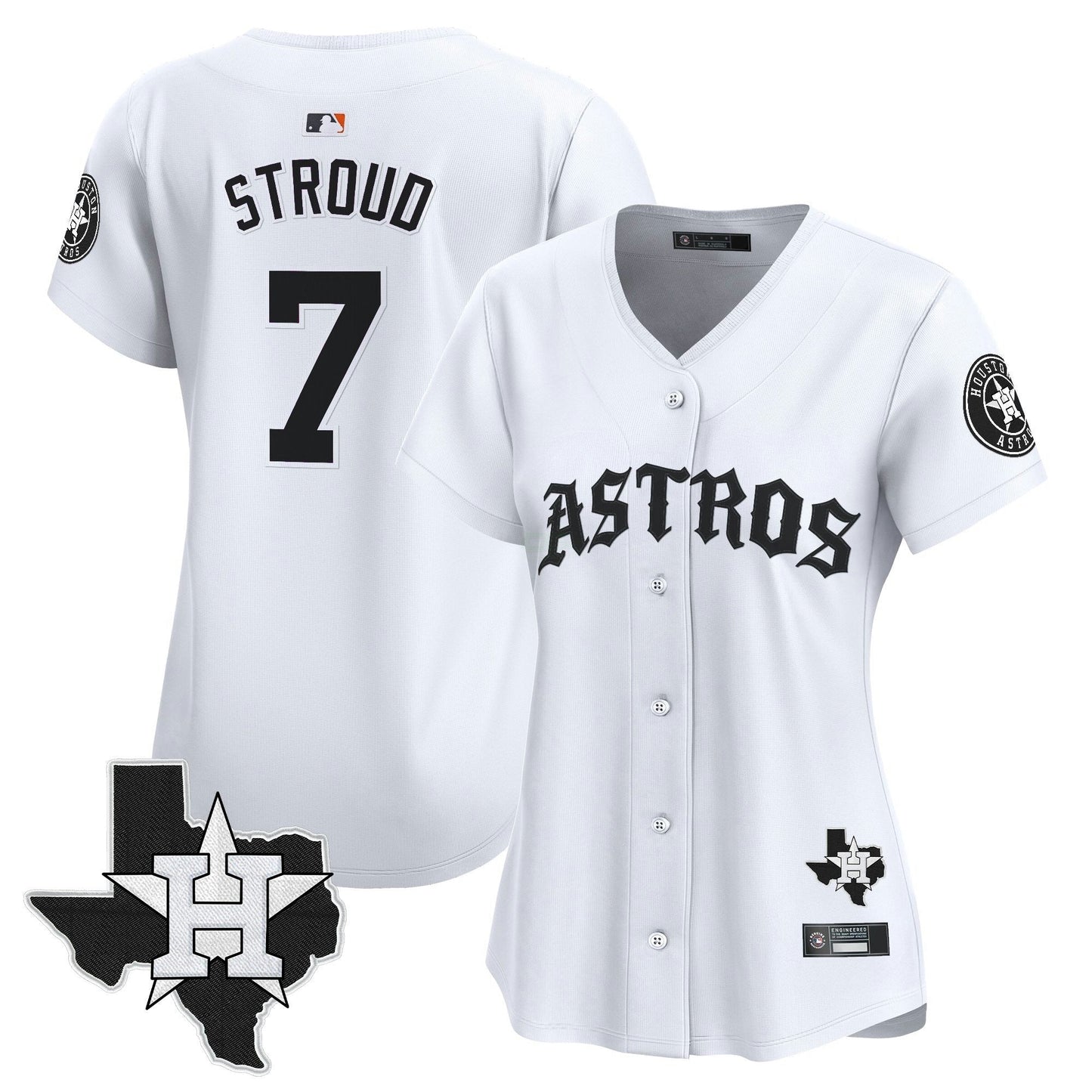 Camisa MLB Women’s Houston ‘Old English Edition’ Vapor Premier Limited Jersey