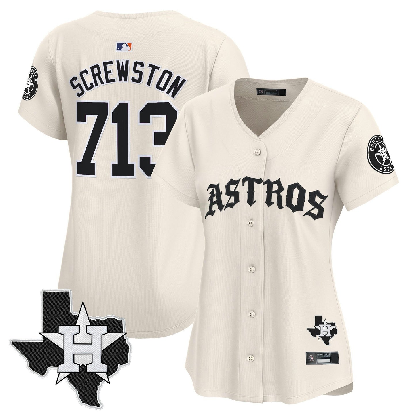 Camisa MLB Women’s Houston ‘Old English Edition’ Vapor Premier Limited Jersey