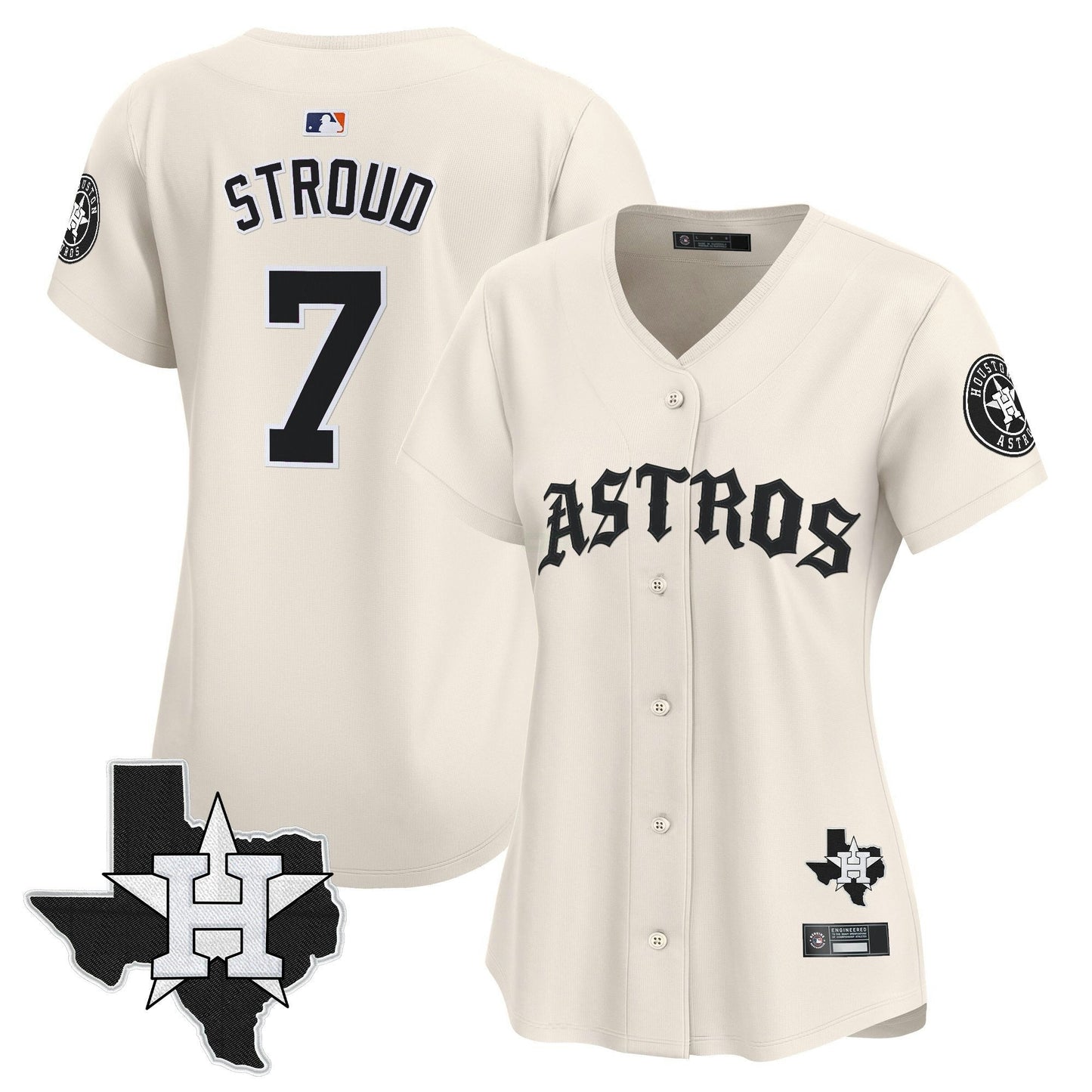 Camisa MLB Women’s Houston ‘Old English Edition’ Vapor Premier Limited Jersey