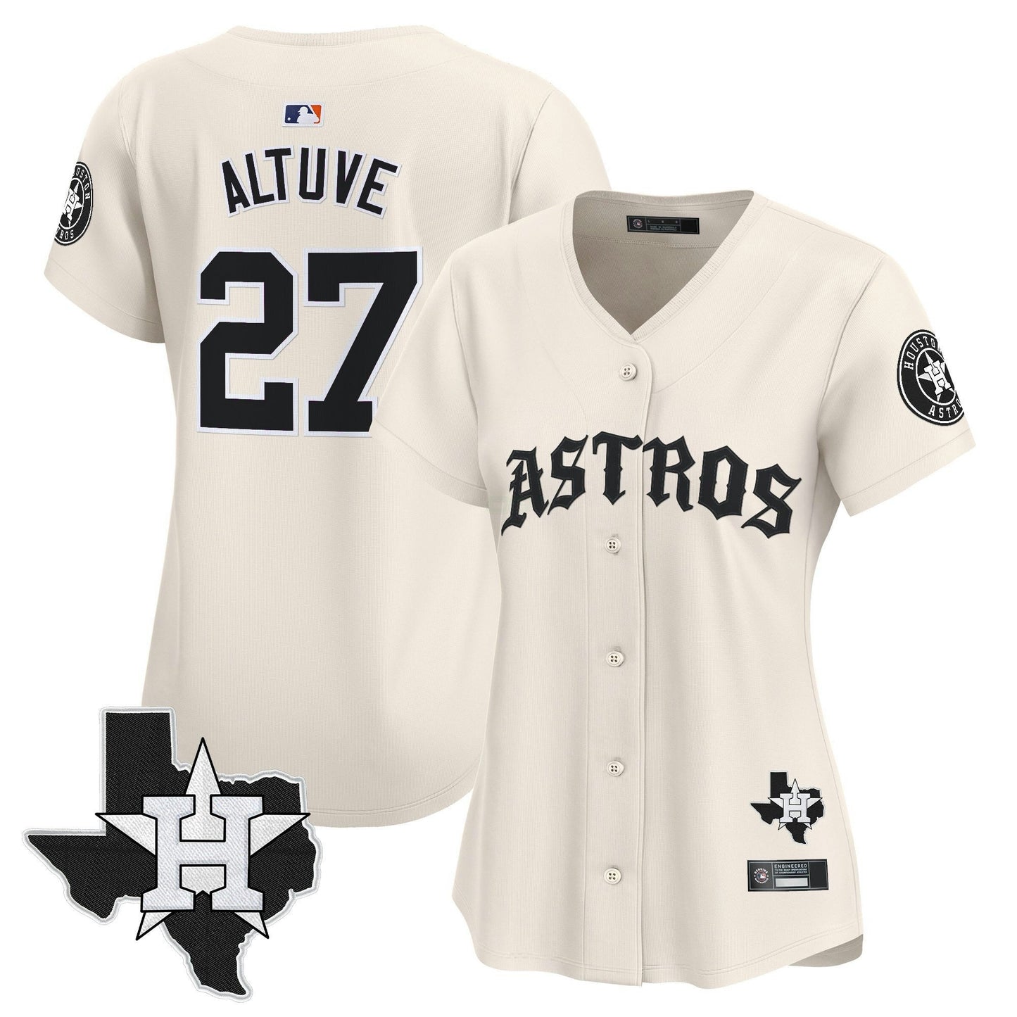 Camisa MLB Women’s Houston ‘Old English Edition’ Vapor Premier Limited Jersey