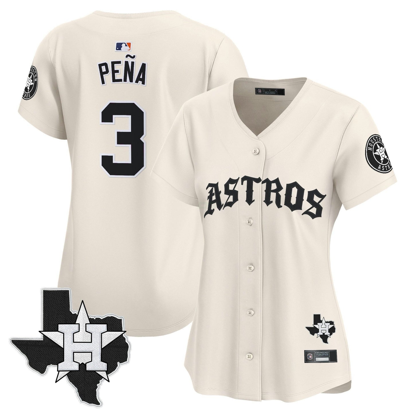 Camisa MLB Women’s Houston ‘Old English Edition’ Vapor Premier Limited Jersey