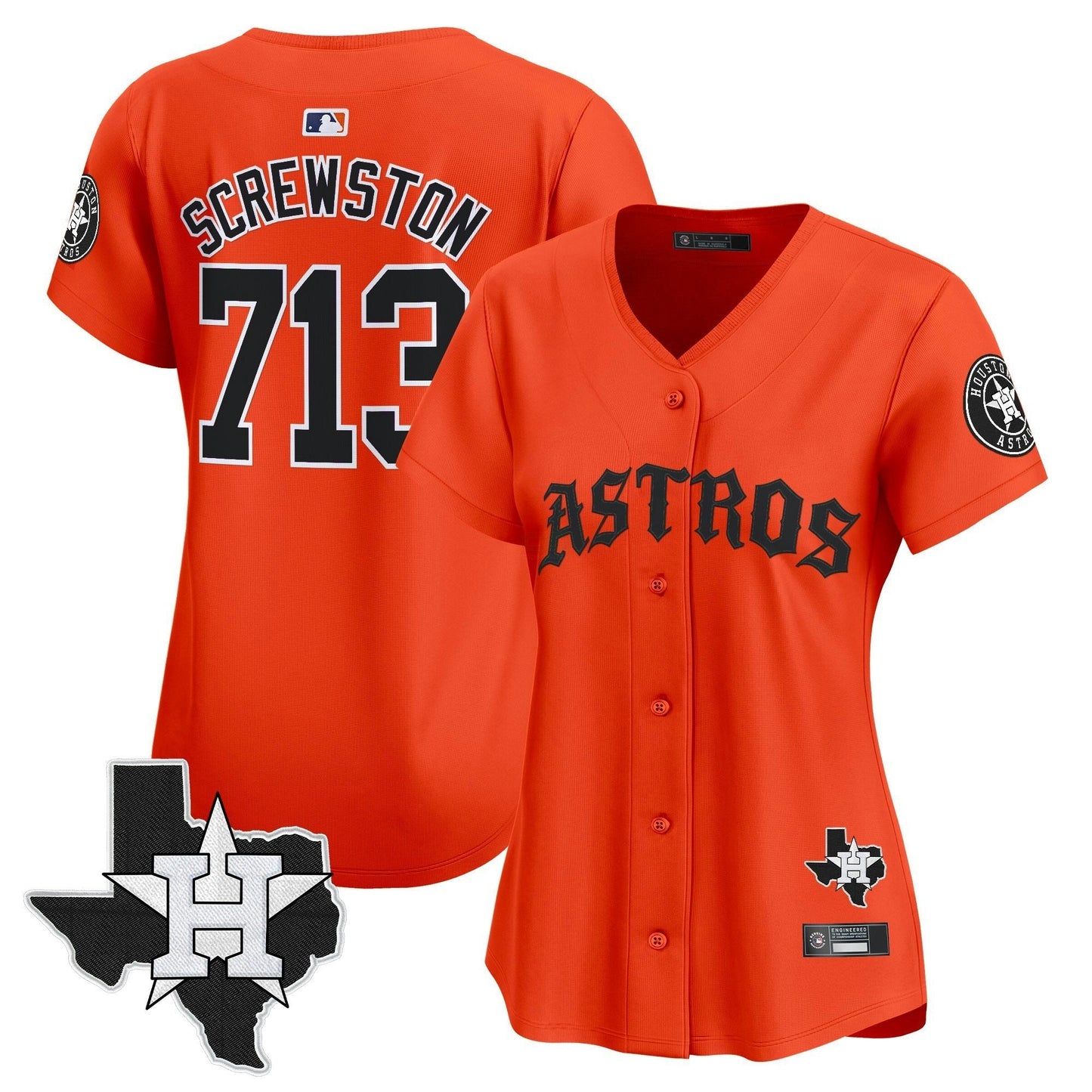 Camisa MLB Women’s Houston ‘Old English Edition’ Vapor Premier Limited Jersey