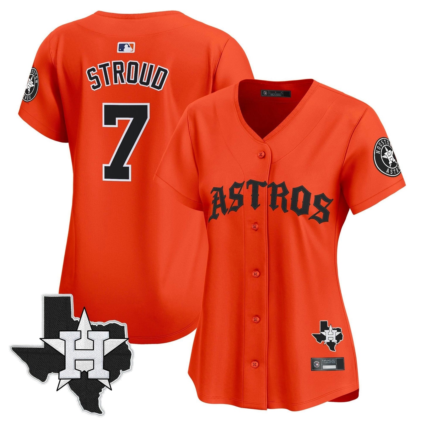 Camisa MLB Women’s Houston ‘Old English Edition’ Vapor Premier Limited Jersey