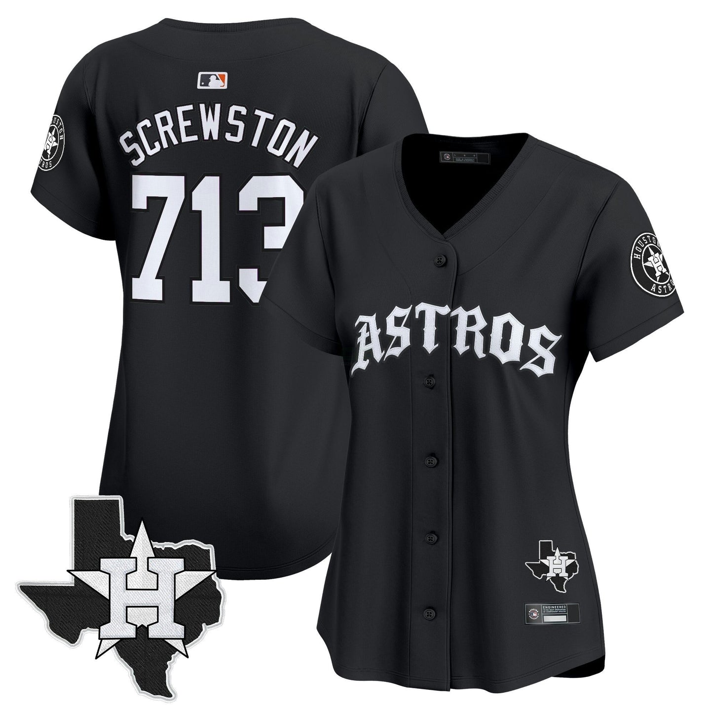 Camisa MLB Women’s Houston ‘Old English Edition’ Vapor Premier Limited Jersey