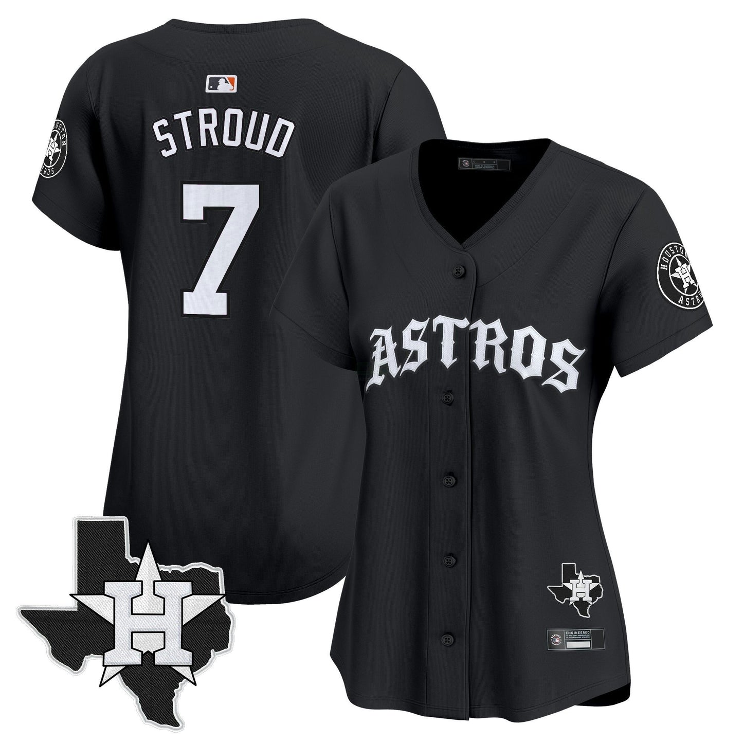 Camisa MLB Women’s Houston ‘Old English Edition’ Vapor Premier Limited Jersey