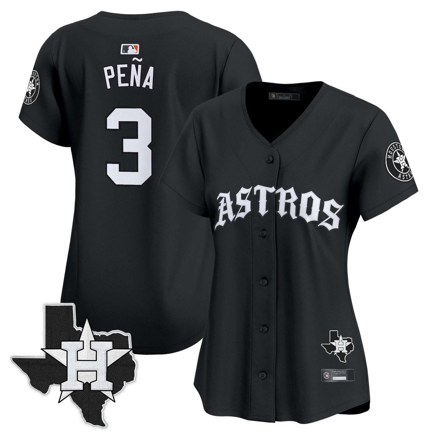 Camisa MLB Women’s Houston ‘Old English Edition’ Vapor Premier Limited Jersey