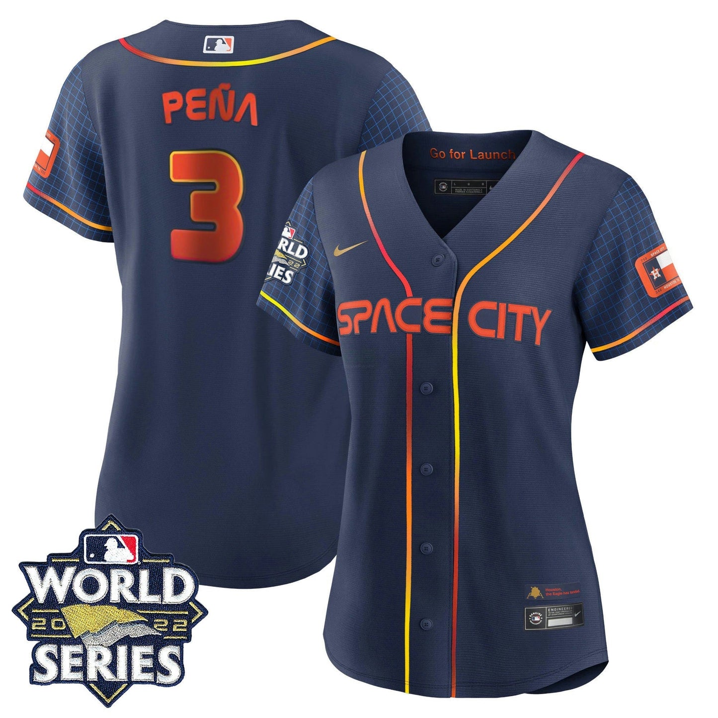 Camisa MLB Women’s Houston Space City 2022 World Series Jersey - Women