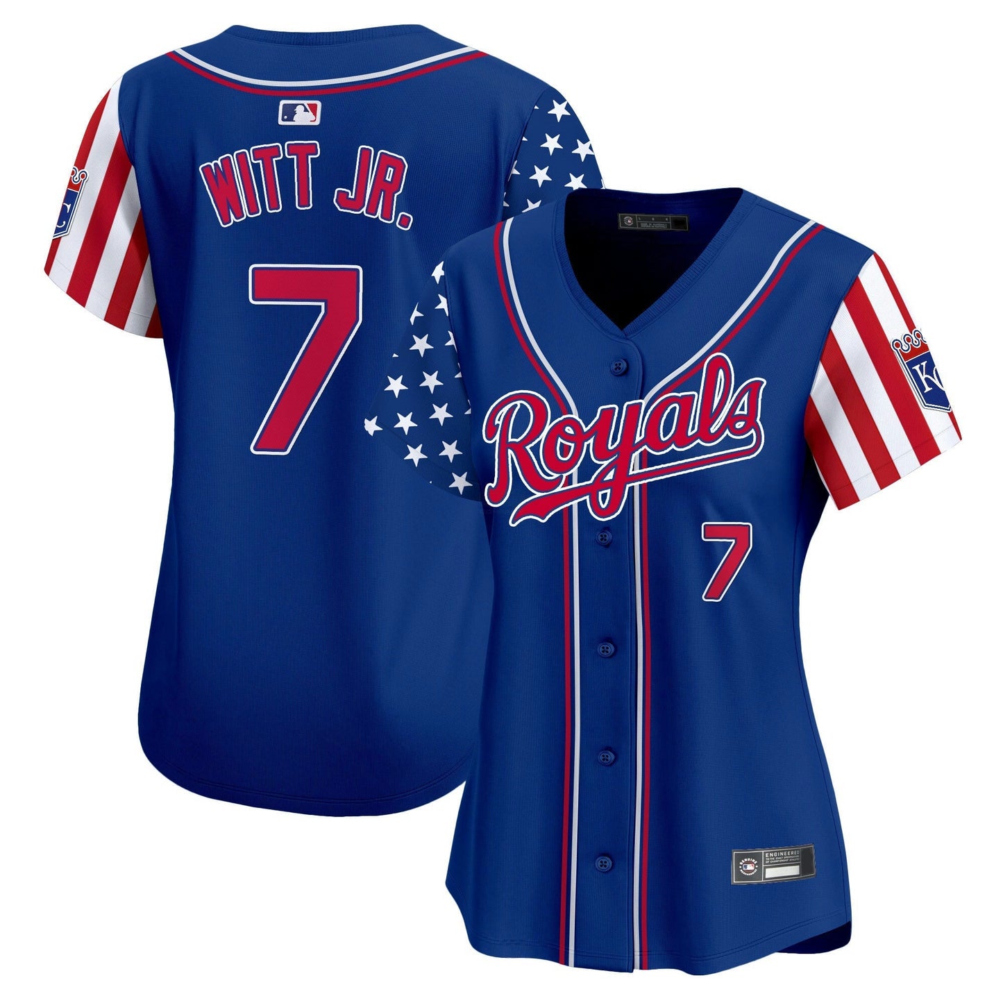 Camisa MLB Women’s Kansas City 2025 Independence Day Vapor Premier Limited Jersey