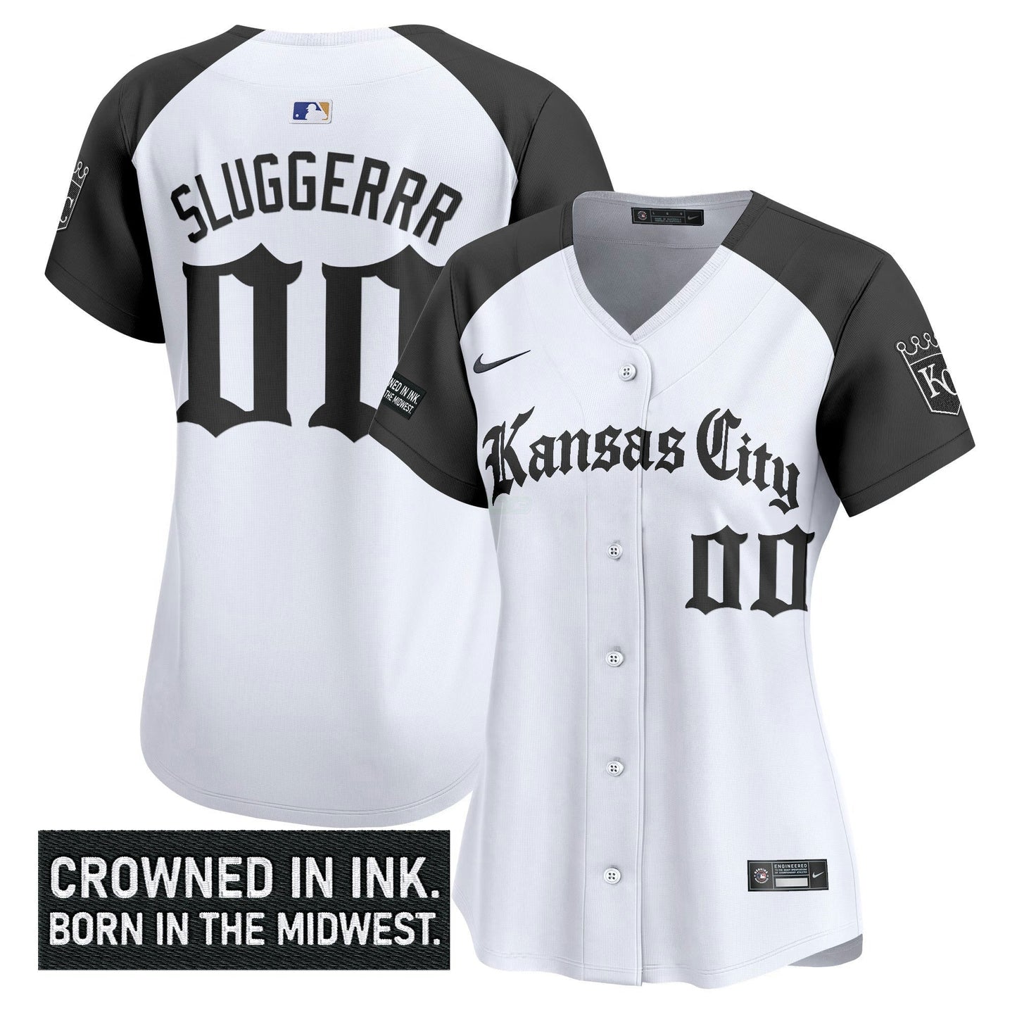Camisa MLB Women’s Kansas City ‘Gothic Crown Edition’ Vapor Premier Limited Jersey