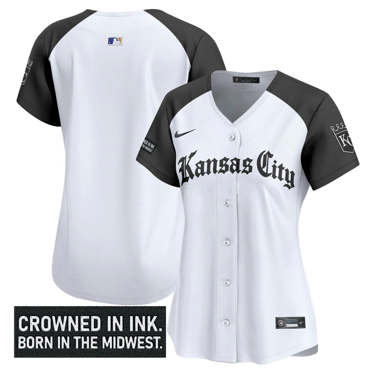 Camisa MLB Women’s Kansas City ‘Gothic Crown Edition’ Vapor Premier Limited Jersey