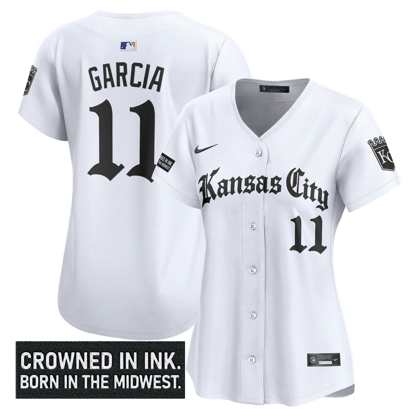 Camisa MLB Women’s Kansas City ‘Gothic Crown Edition’ Vapor Premier Limited Jersey