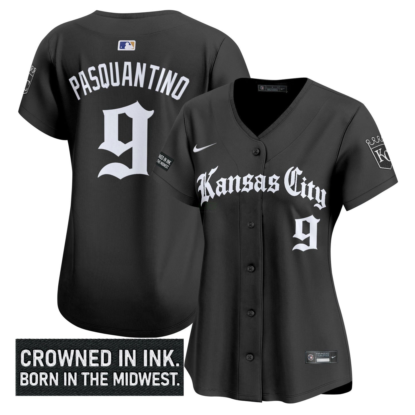Camisa MLB Women’s Kansas City ‘Gothic Crown Edition’ Vapor Premier Limited Jersey