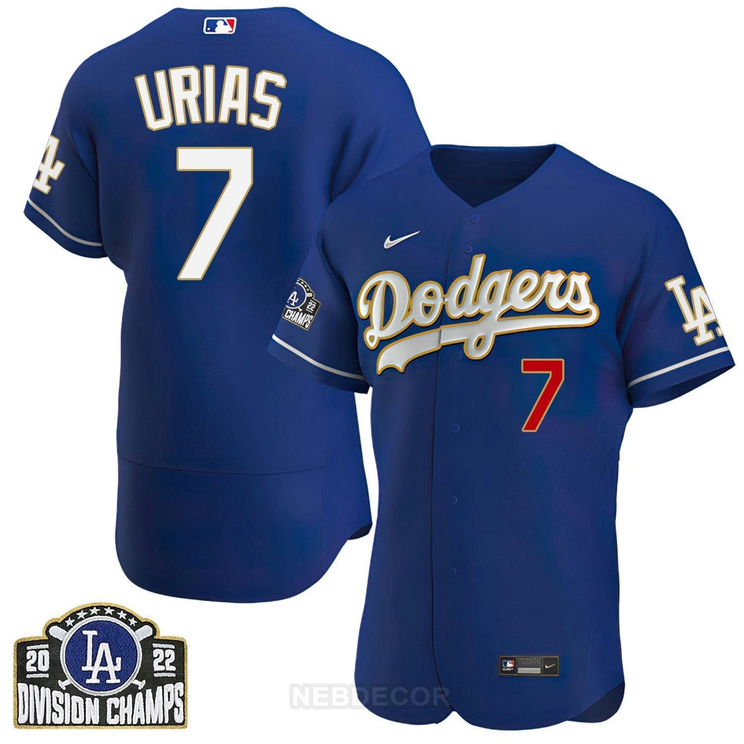 Camisa MLB Women’s Los Angeles Patch NL West Division Champions 2022 Jersey